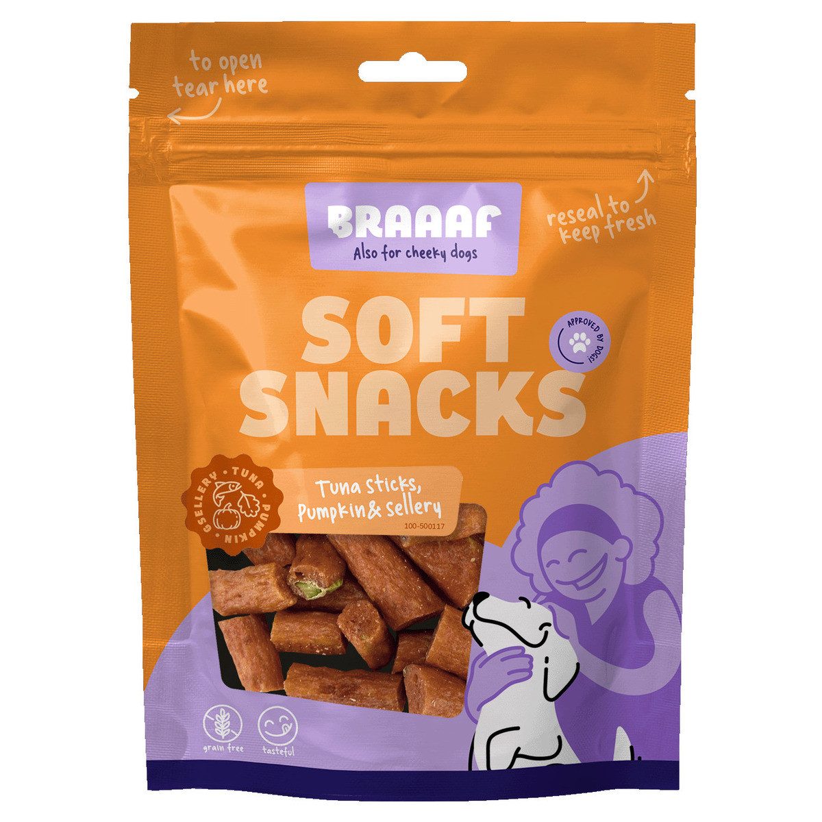 Holland Animal Care Hundesnack Soft Snack mit Thunfischstäbchen mit Kürbis und Sellerie, Snack für: Hund