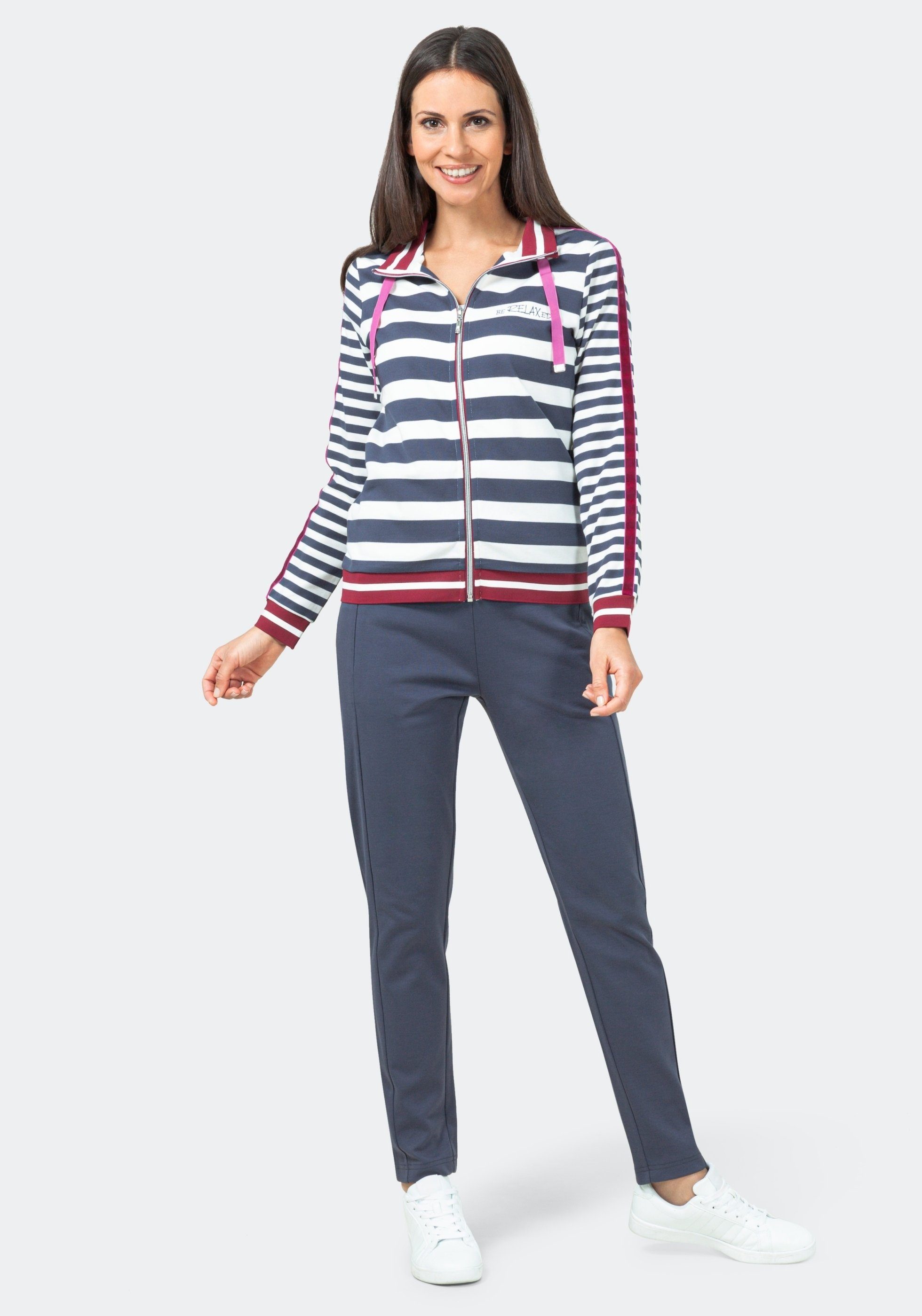 Hajo Homewear Anzug Marine - Klima-Komfort Hausanzug