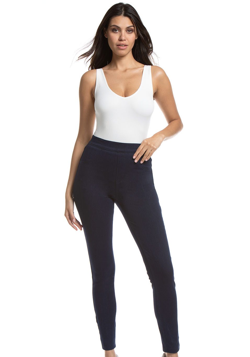 MAGIC Bodyfashion Jeggings Shaping Leggings Denim-Look, elastisch, gefüttert, mittlerer Shape-Effekt