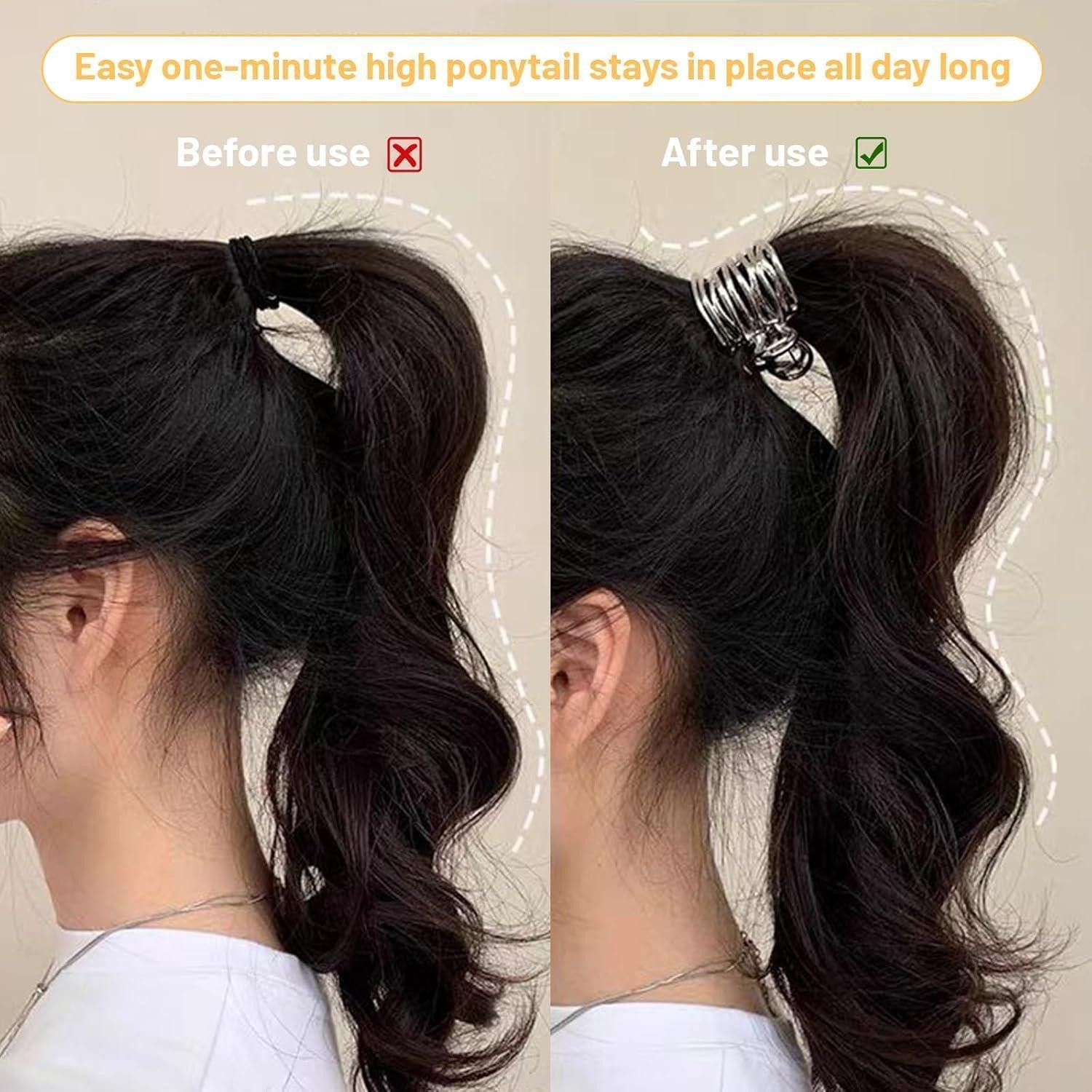 LuxusKollektion Haarklammer Haarklammer Metall Pferdeschwanz Clips Haarspangen Damen Rutschfest