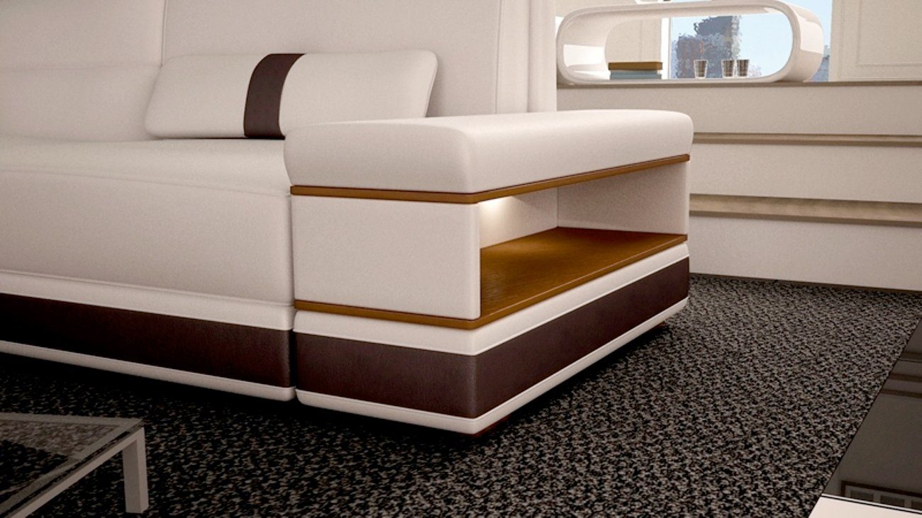 Ecksofa Eckgarnitur Moderne Ecke Couch U Form Weiß Design, Europe Made in JVmoebel Polster Sofa