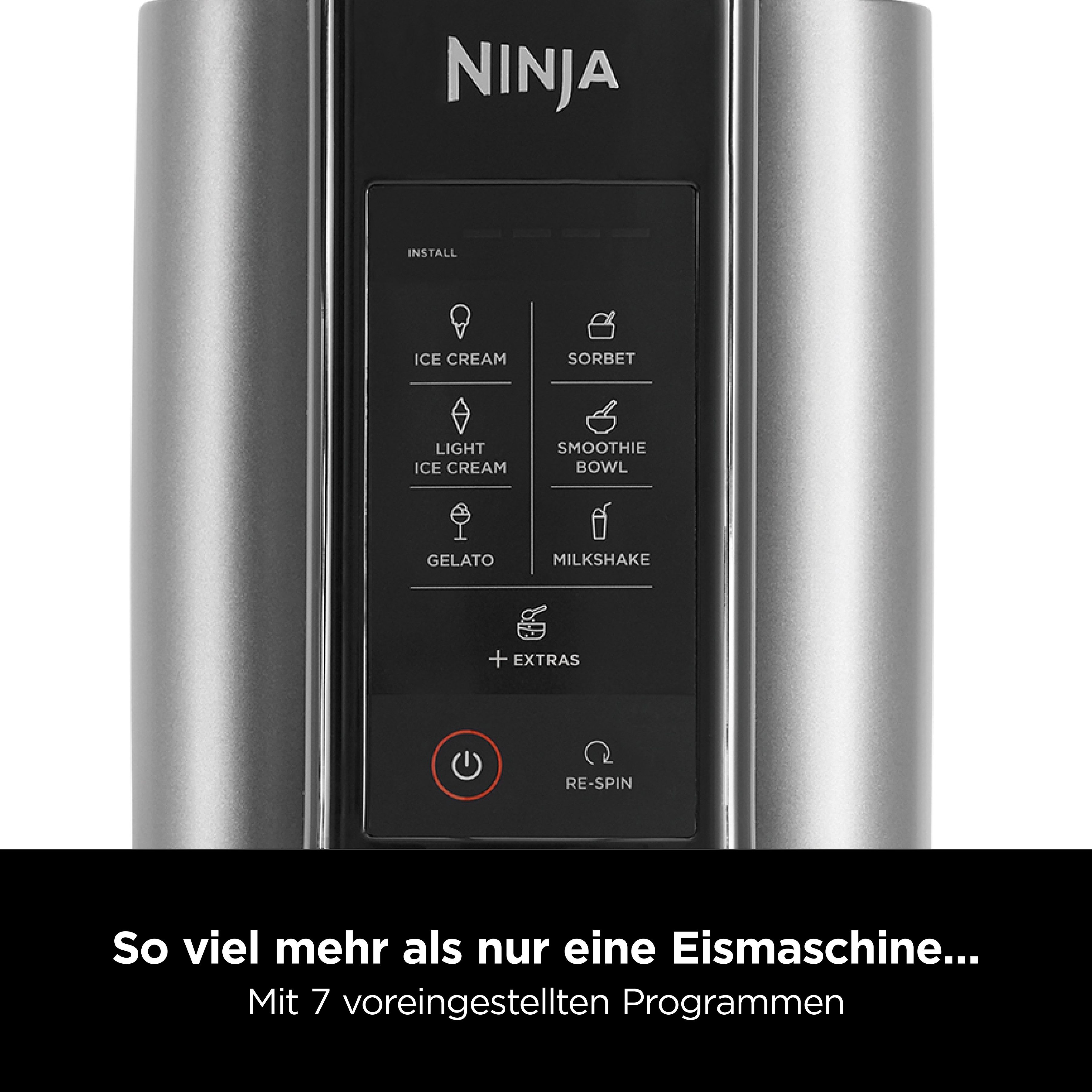 NINJA Eismaschine NC300EU, 1,4 l, 800 W, Eiscreme, Sorbet, Gelato, Smoothie Bowl