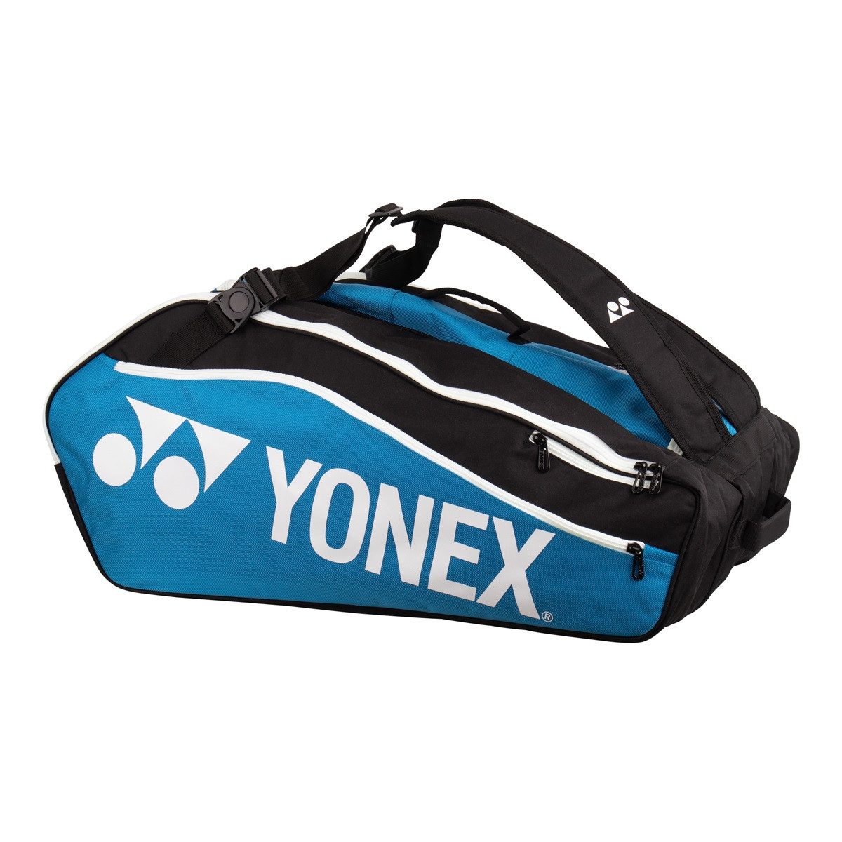 Yonex Sporttasche Racketbag Club Line (Schlägertasche, 3 Hauptfächer) 2024 blau/schwarz