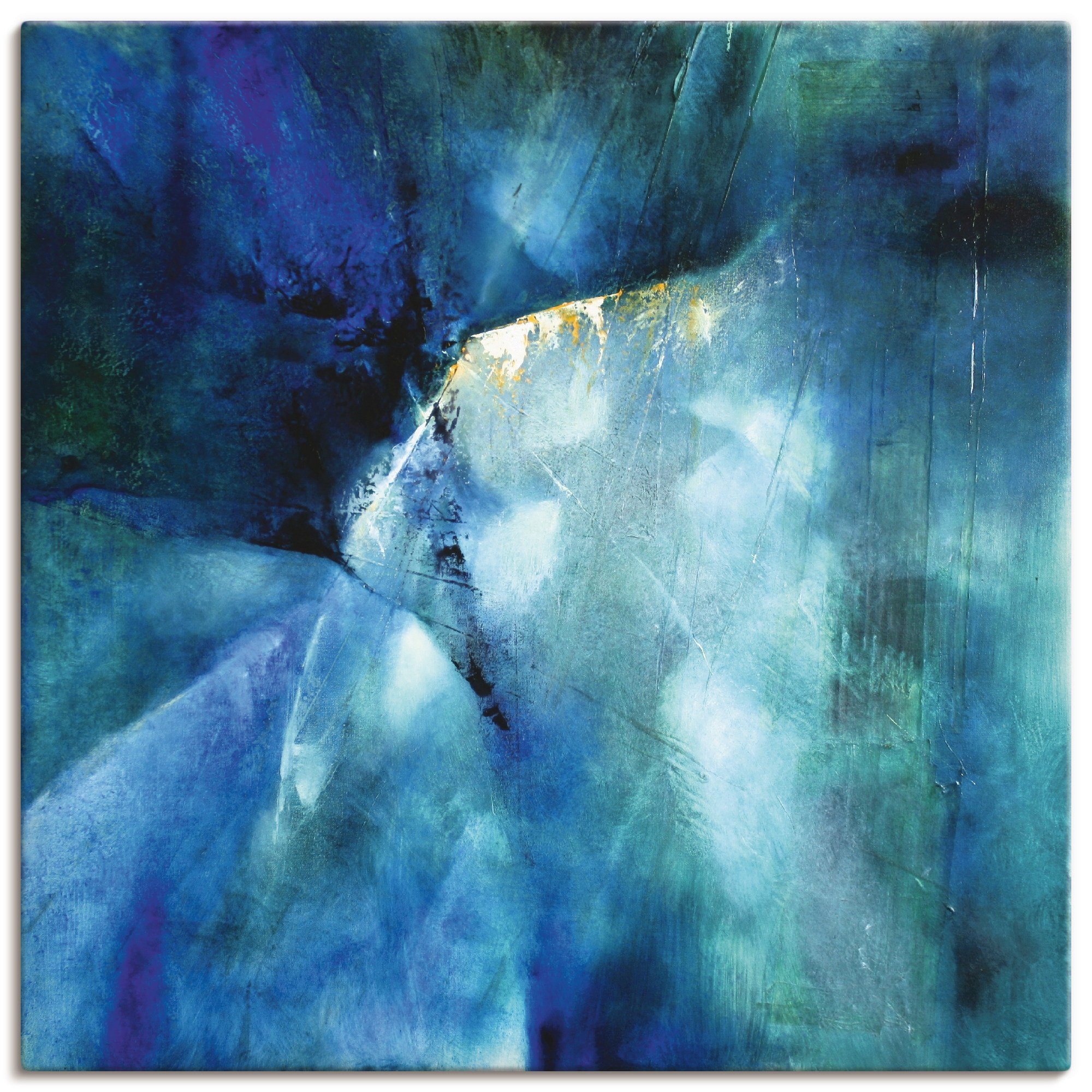 Artland Wandbild Komposition in Gegenstandslos als (1 in Outdoorbild, St), Größen Leinwandbild Alubild, blau, verschied
