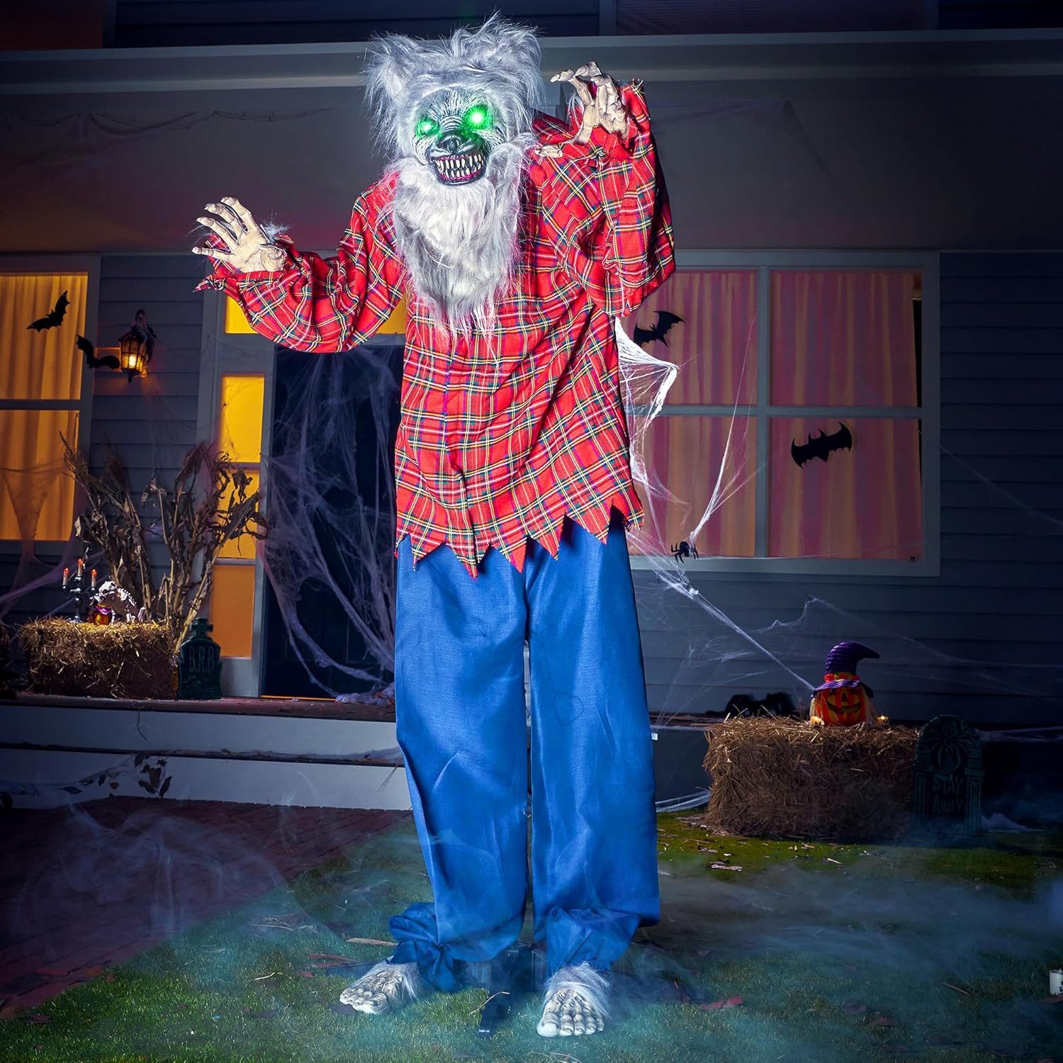 JOYIN Dekofigur JOYIN 170 cm Animatronic Werwolf stehend Halloween Deko