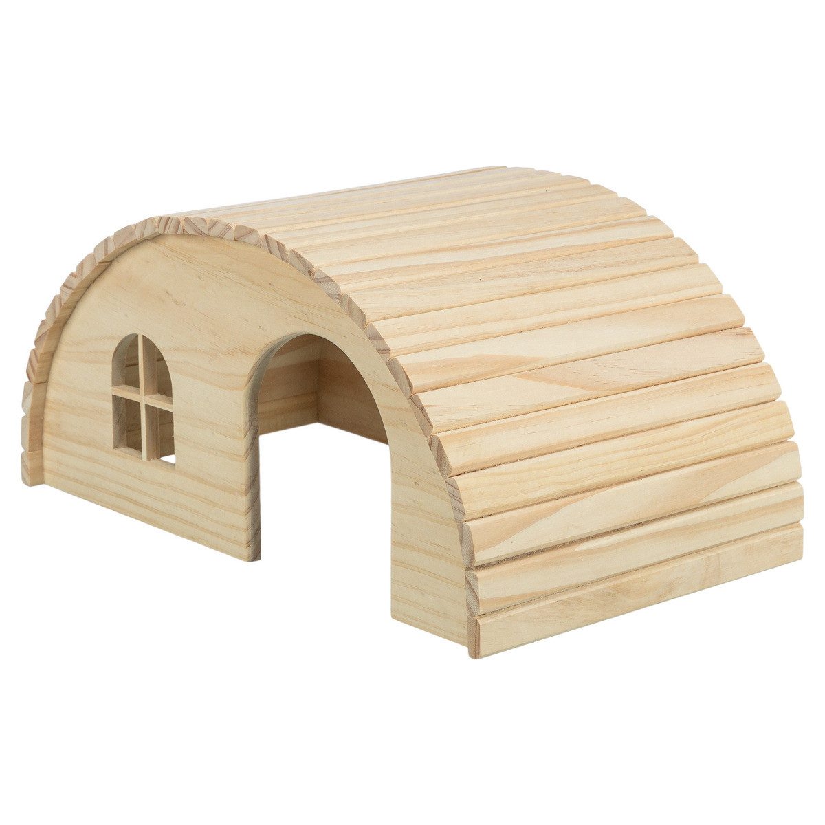 TRIXIE Nagerhaus Holzhaus aus Kiefernholz mit Runddach