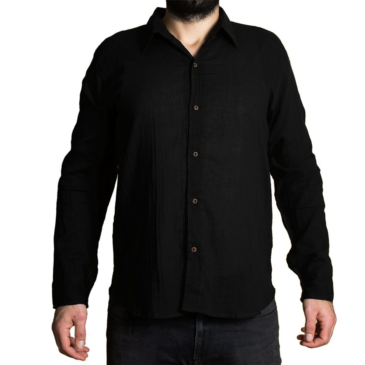 PANASIAM Kurzarmhemd Unisex Sommerhemd mit Kragen günstig online kaufen