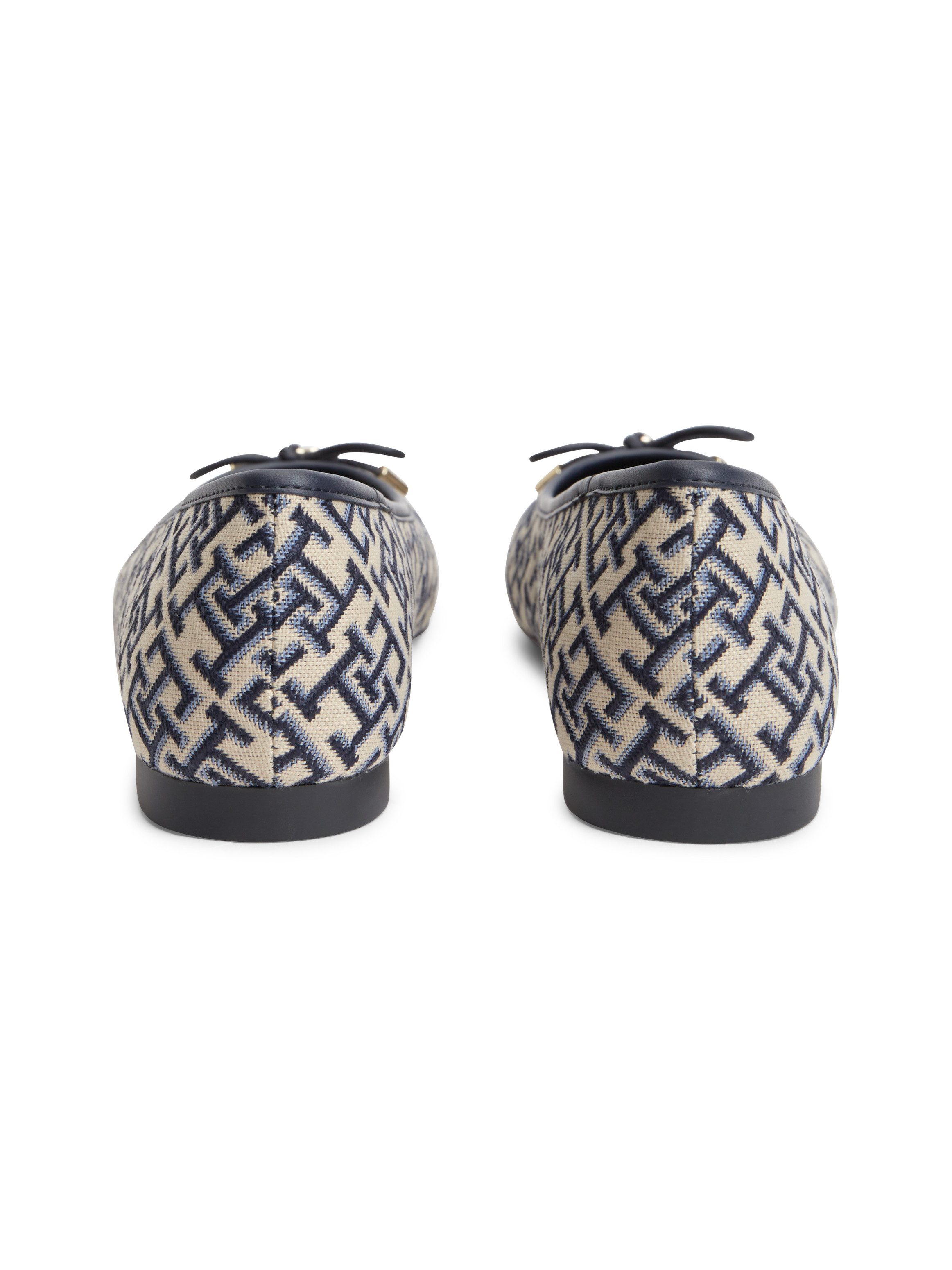 Tommy Hilfiger TH CHARM JACQUARD BALLERINA Ballerina Businessschuh, Schlupfschuh mit süßer Zierschleife