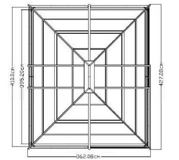Sojag Pavillon Striano, mit 4 Seitenteilen, (Set), BxT: 427x362 cm
