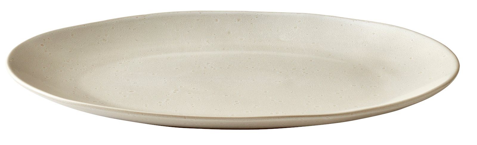 Bitz Servierplatte Steingut einfarbig Platte 22,5x30 cm cremewei, Steinzeug, (Platten)