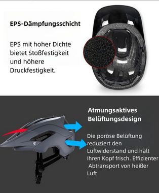 PFCTART Fahrradhelm Ultraleichter Fahrradhelm für maximale Sicherheit und Komfort (Geeignet für Berg, Straße, Off-Road), EPS-Polsterung