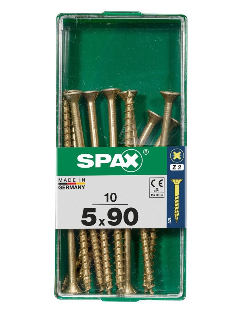 SPAX Holzbauschraube Spax Universalschrauben 5.0 x 90 mm PZ 2 - 10 Stk.