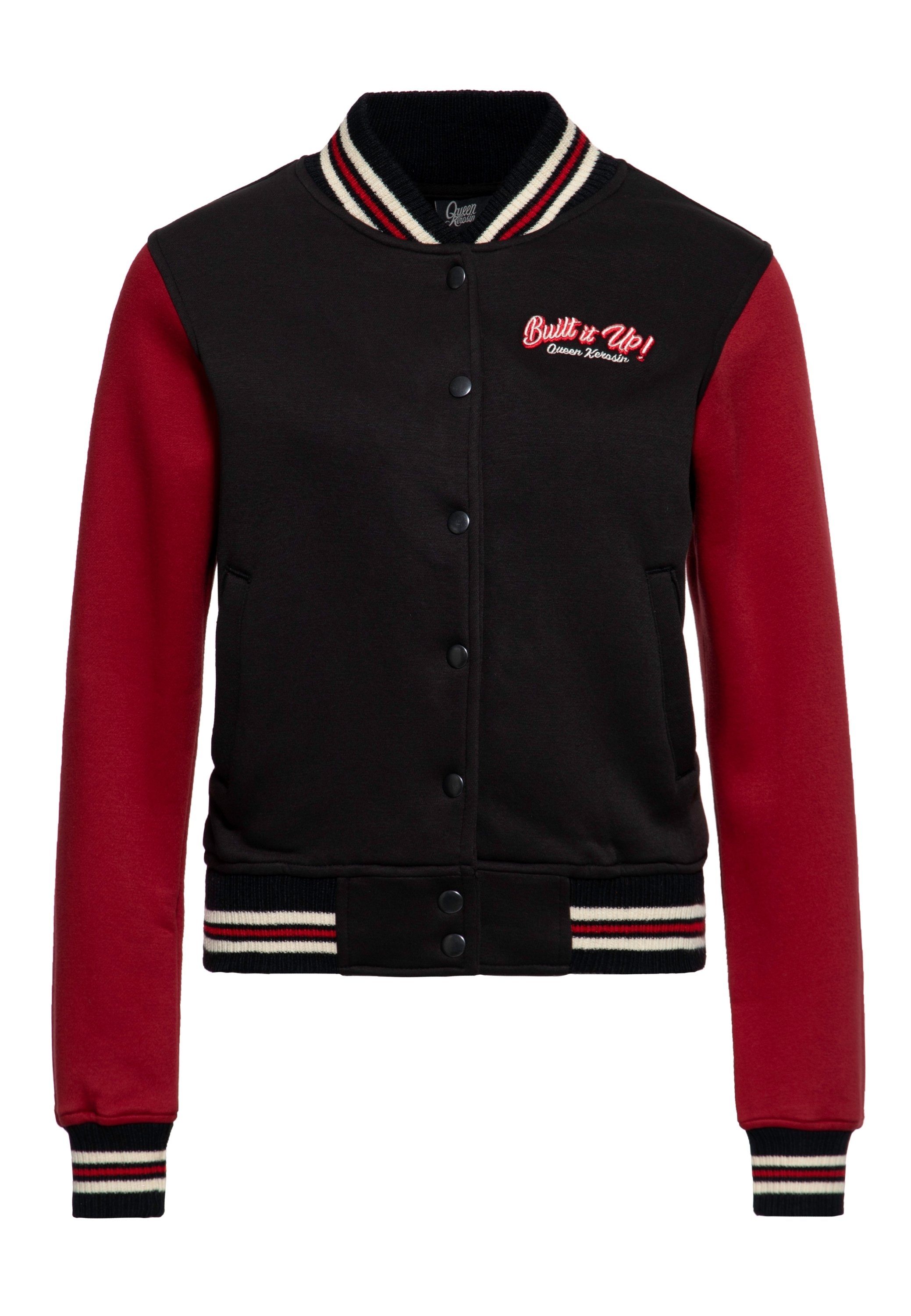 QueenKerosin Collegejacke Built it up! (1-St) mit Vintage Comic-Art