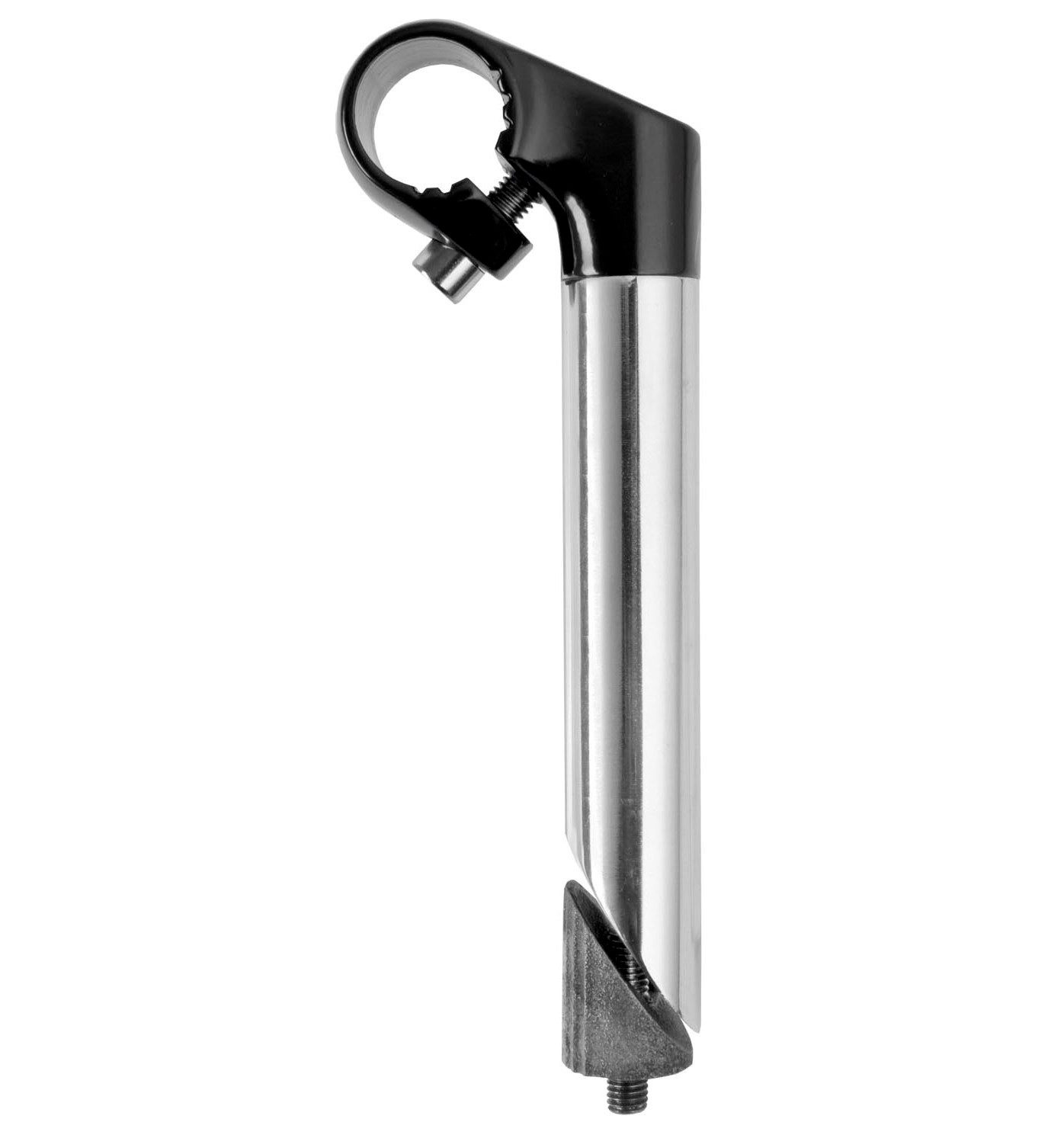 KHEbikes Lenkervorbau Fahrrad Schaftvorbau 1 1/8 Zoll 25,4 mm Klemmung 40 mm Schwarz Silber (1-St)