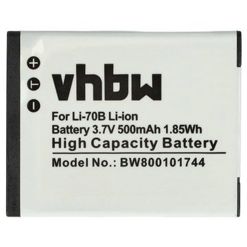 vhbw kompatibel mit Olympus VG-120, FE-4040, X940, VG-110, VG-150, D-700, Kamera-Akku Li-Ion 500 mAh (3,6 V)
