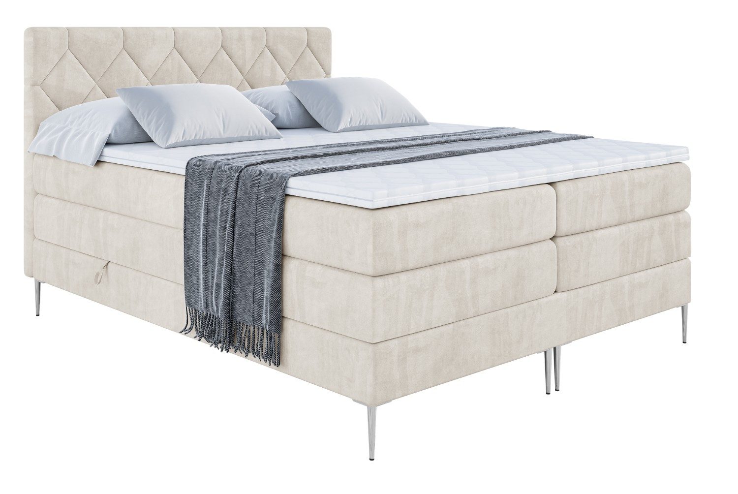 ALTDECOR Boxspringbett CATOR-F KING (Multipocket-Matratze H4, H3 Matratze B günstig online kaufen