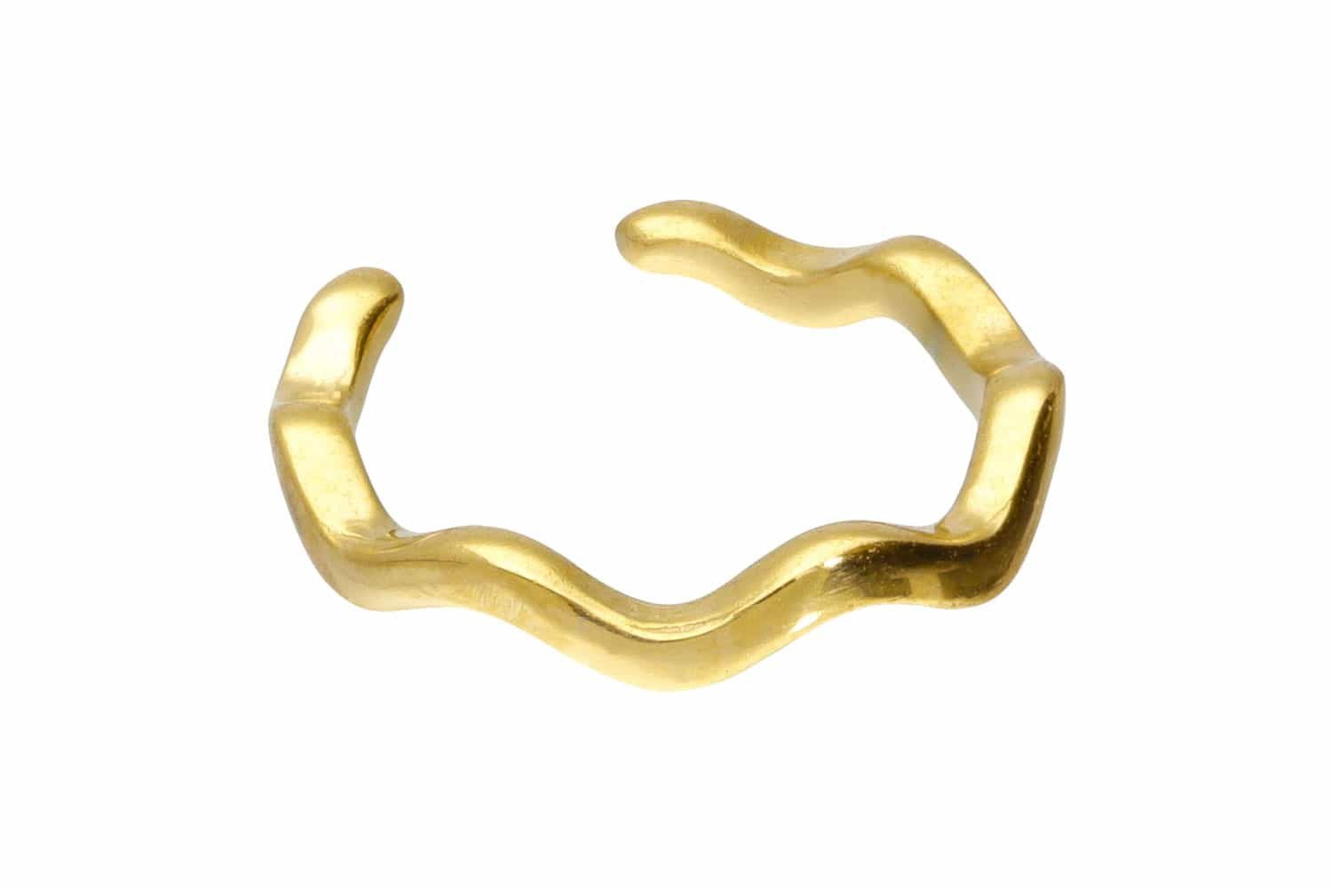 PIERCINGLINE Fake-Spirale Chirurgenstahl Fake Ohrring WELLE (Fake Piercing-Ringe, 1-tlg)