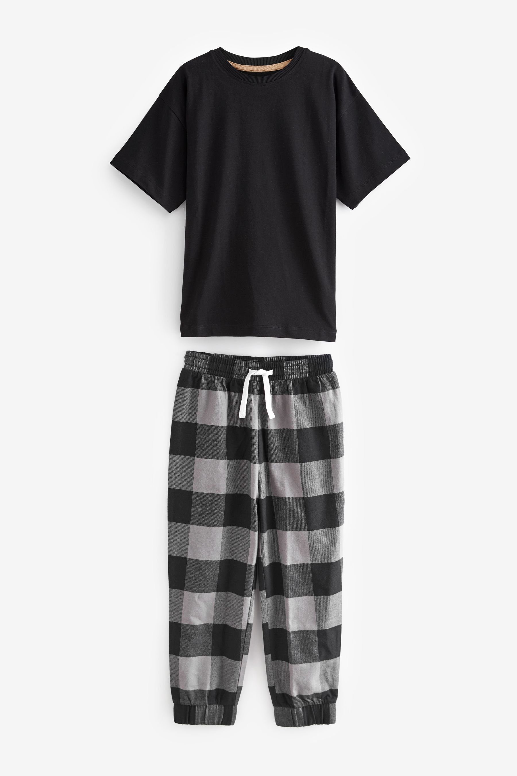Next Pyjama Pyjamas im 2er-Pack Check Monochrome (4 tlg)