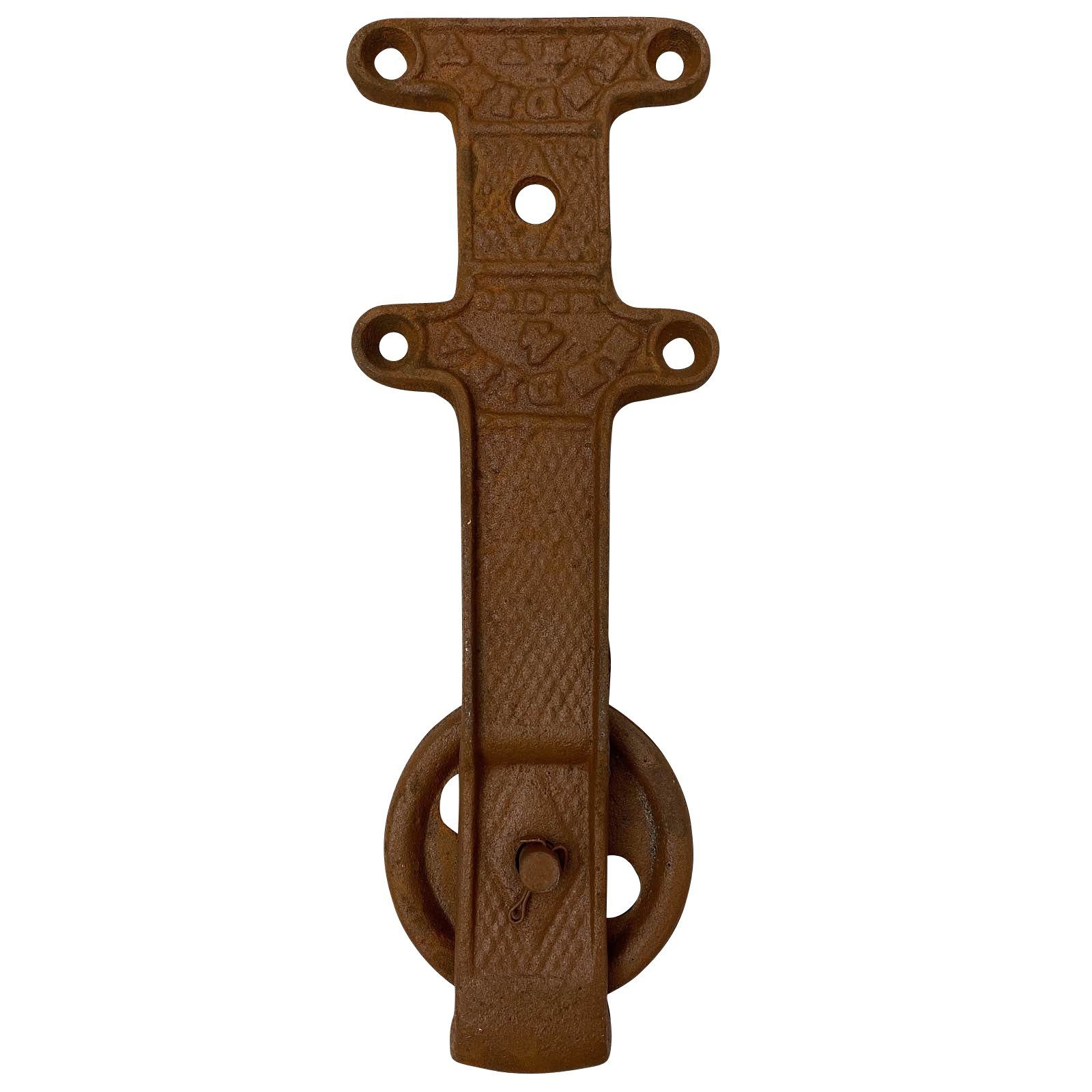 Aubaho Dekoobjekt Rollschienenaufhängung Flaschenzug Umlenkrolle Riemenscheibe Eisen Ant. € 41,00