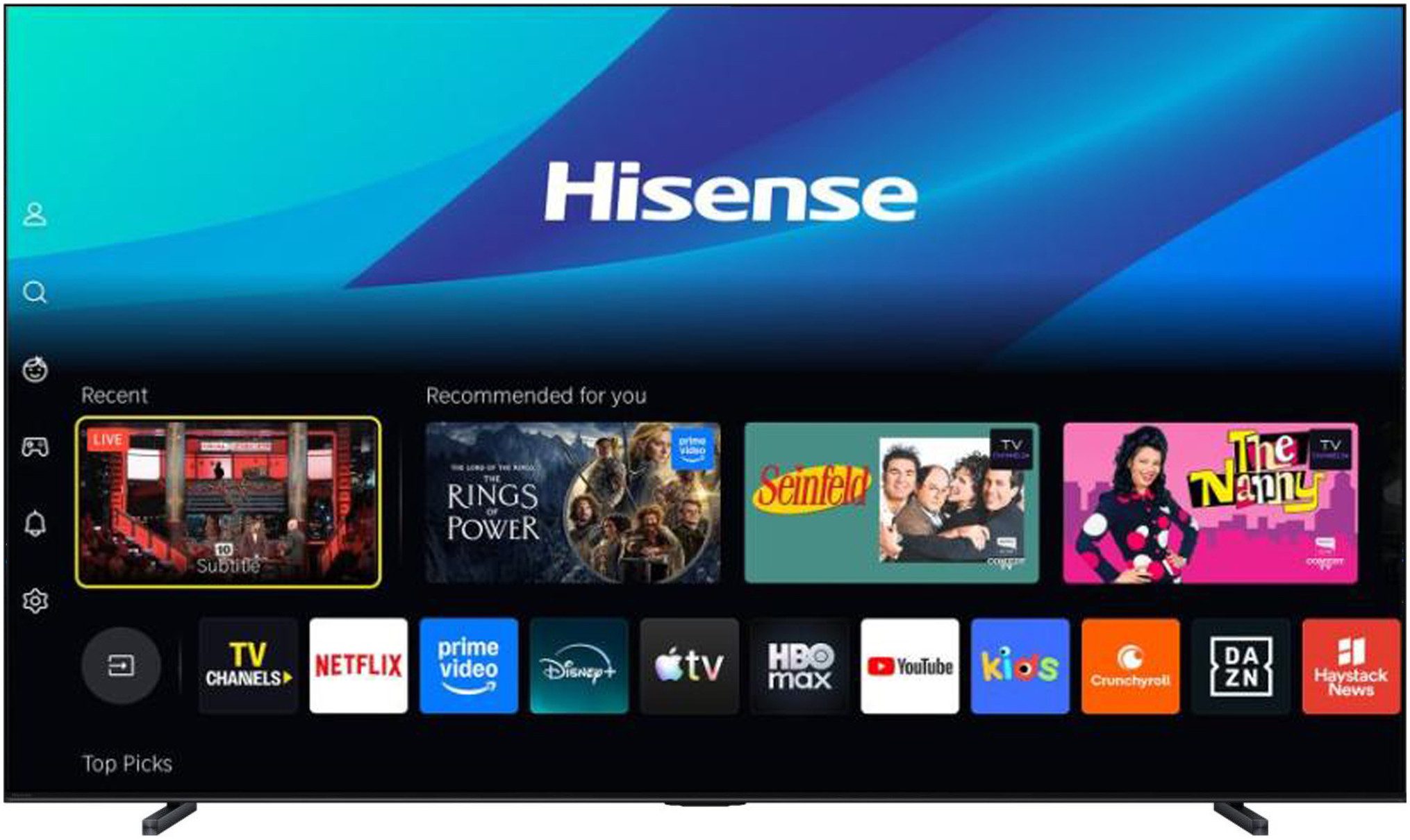 Hisense 100U7DSE QLED-Fernseher (253 cm/100 Zoll, 4K Ultra HD, Smart-TV)