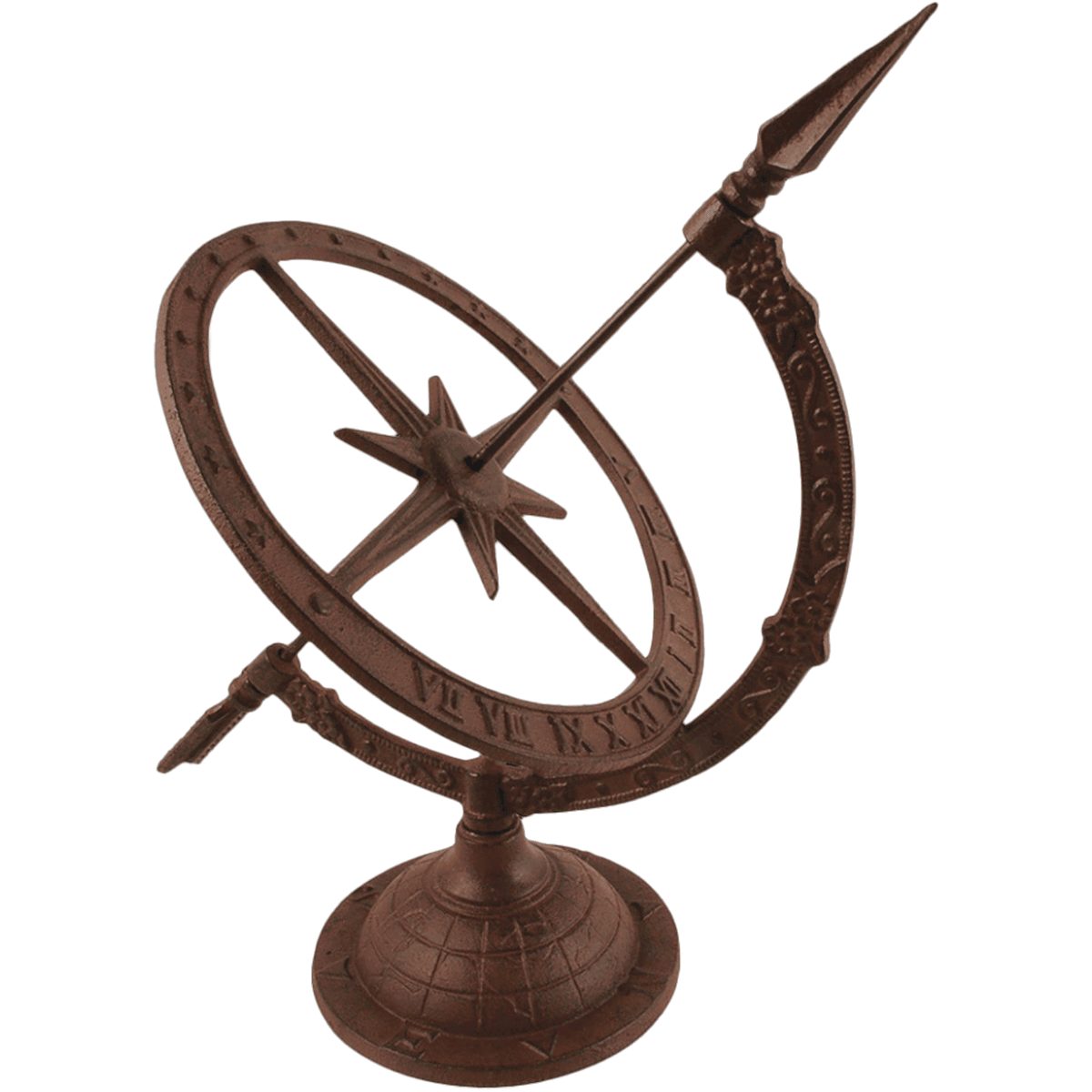 Gartenfigur Esschert TH38 Design, Sonnenuhr M, Gusseisen, 39 x 32 x 25 cm