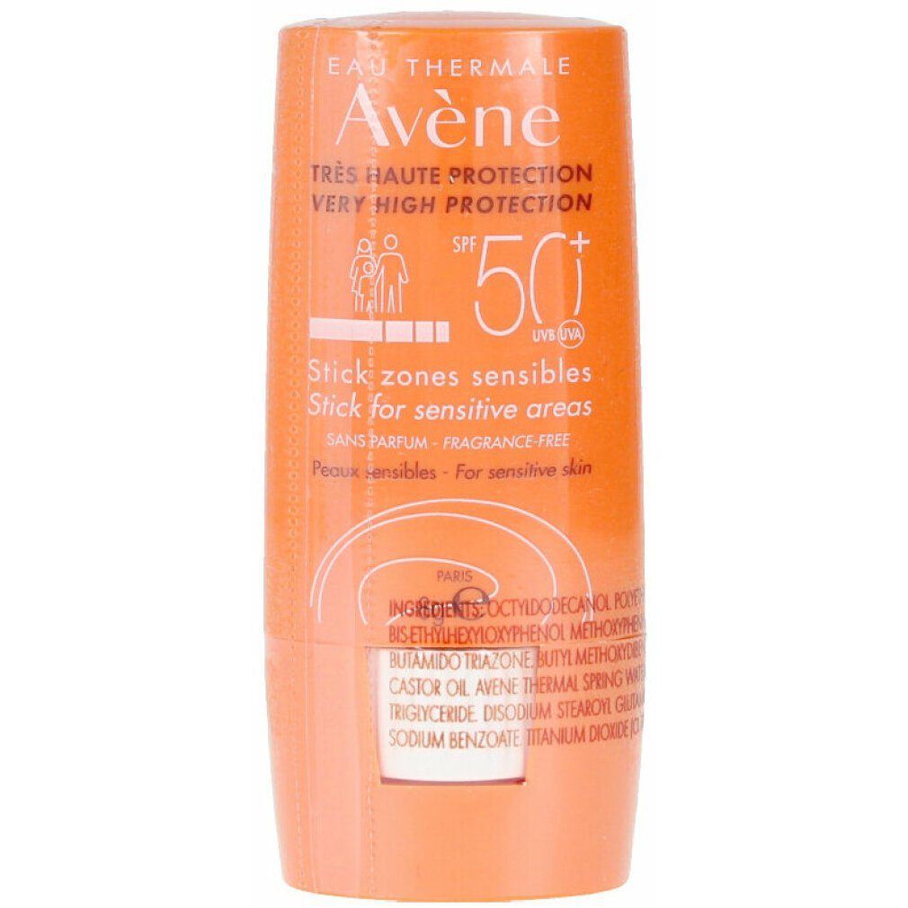 Avene Sonnenschutzcreme Avène Solaires Très Haute Protection Stick Zones Sensibles LSF50 8ml