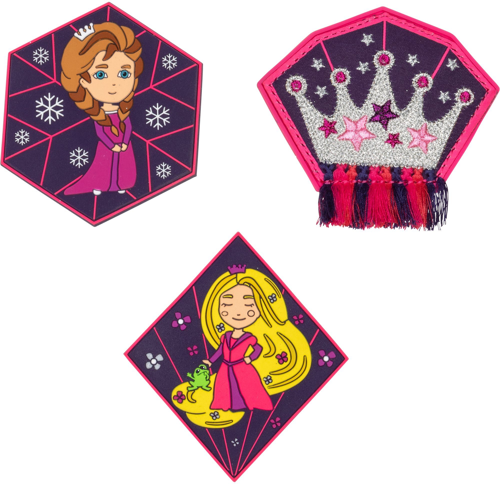 enthält II Snaps; Safety Schulranzen diamond (Set), LED-Licht recyceltes 3 Sunny princess Princess Scout Funny Light, mit & Material