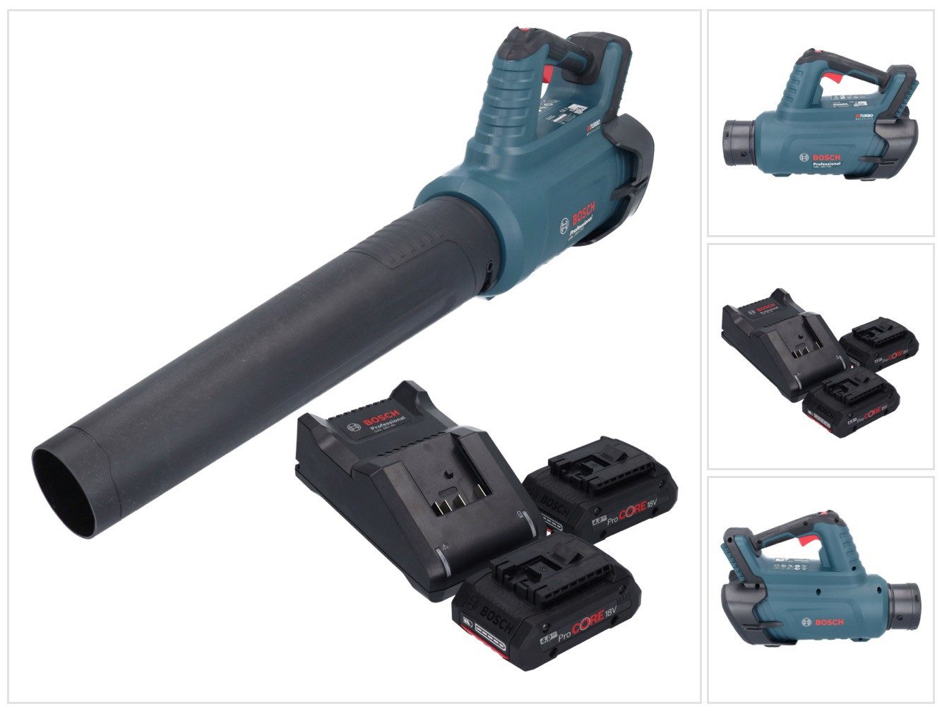 Bosch Professional Akku-Laubbläser GBL 18V-750 Professional Akku Gebläse 18 V BITURBO Brushless + 2x
