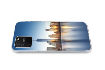 MuchoWow Handyhülle New York - Skyline - Spiegelung, Phone Case, Handyhülle Samsung Galaxy S10 Lite, Silikon, Schutzhülle