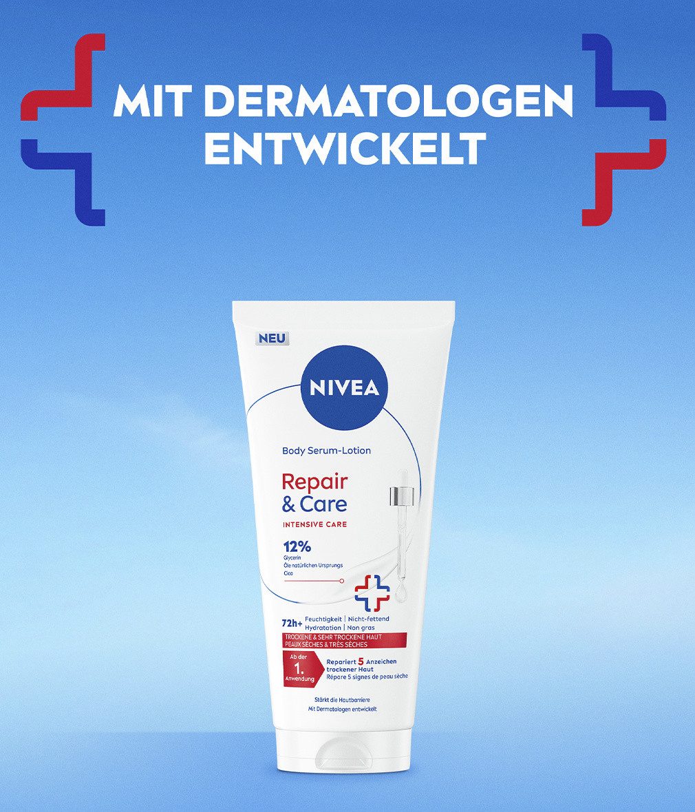 Nivea Bodylotion Repair & Care Serum-Lotion 2 x 200ml, 2-tlg.