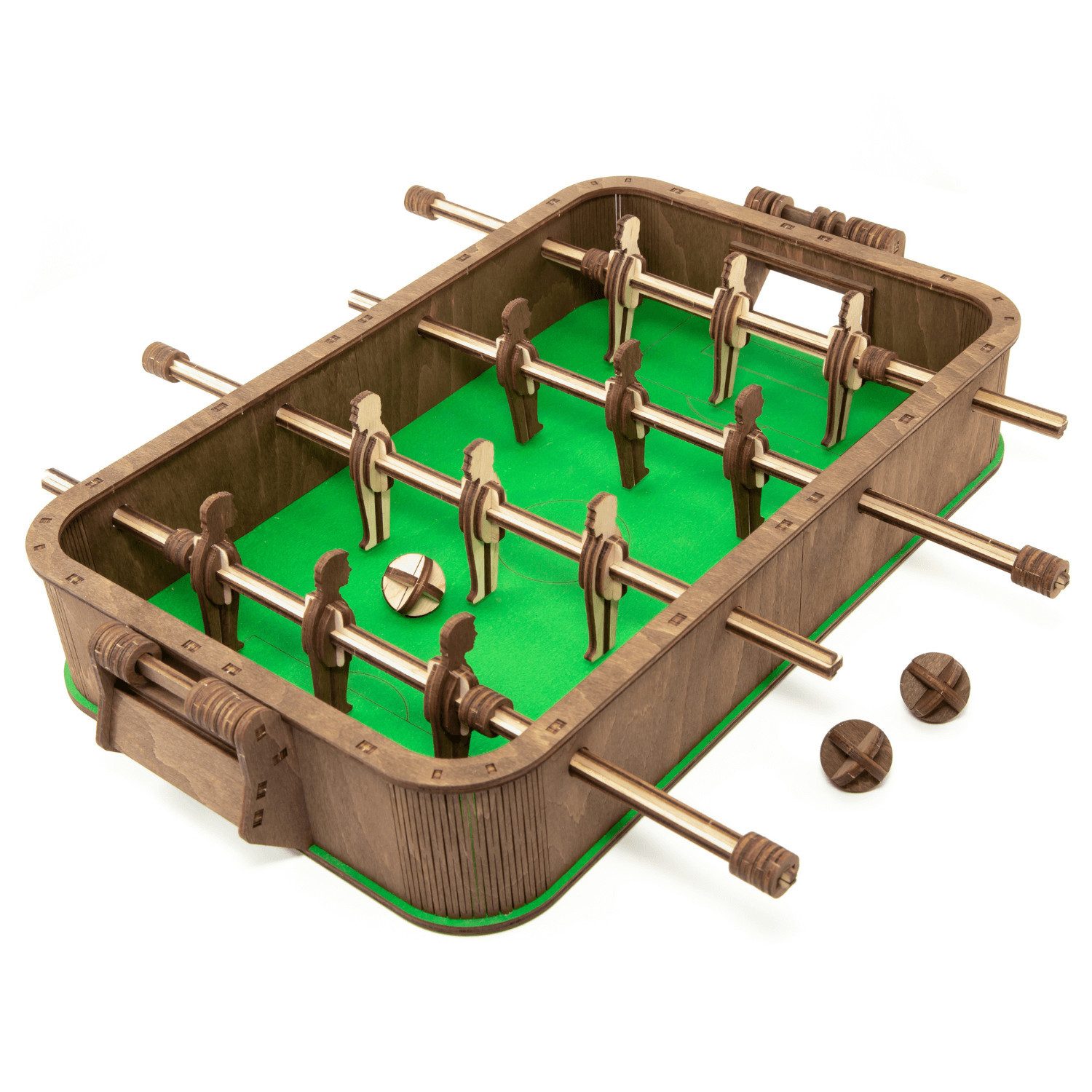 Eco Wood Art Modellbausatz Tischfußball Kicker aus Holz, (112-tlg)