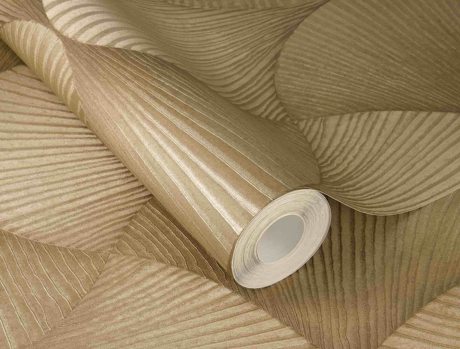 Vliestapete 3D-Effekt Grafik Art Deco Gold Metallic 608243 Sky Lounge