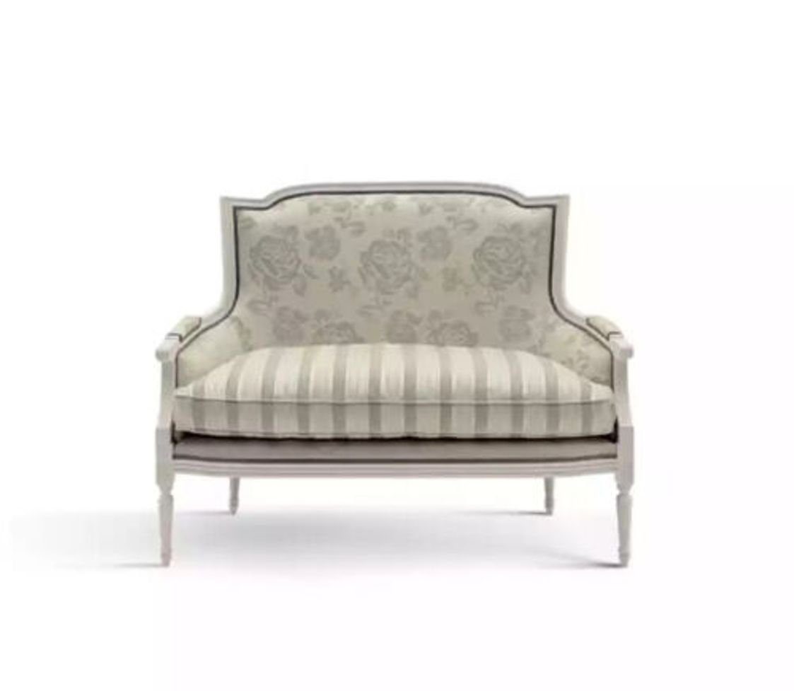 Design Italy Sofa Neu, 2-Sitzer Sitzer in Couch Teile, Polster JVmoebel 1 Grau 2 Luxus Made Luxus