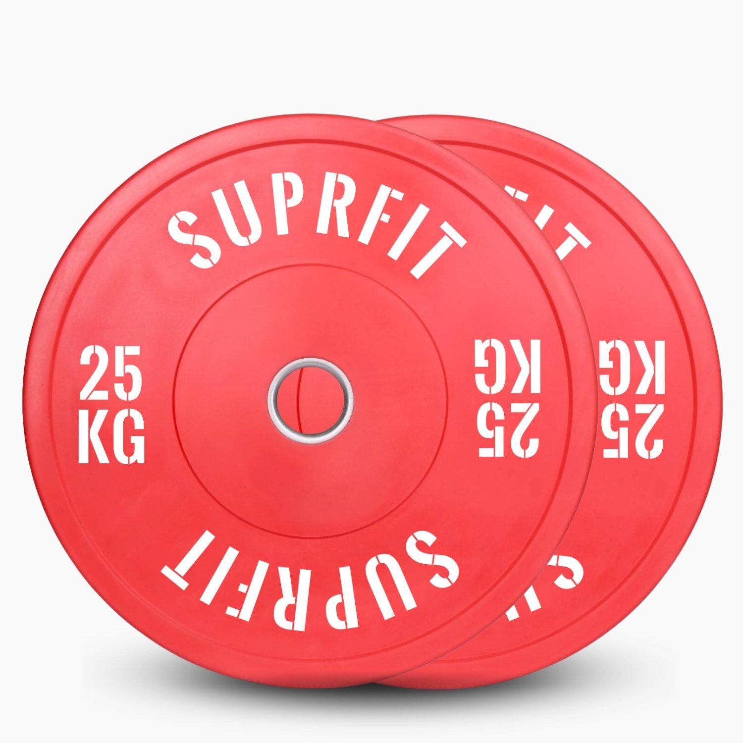Hantelscheiben Colored Bumper Plate White Logo (Paar)
