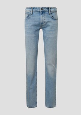 QS Stoffhose Jeans Rick / Slim Fit / Mid Rise / Slim Leg Waschung, Destroyes