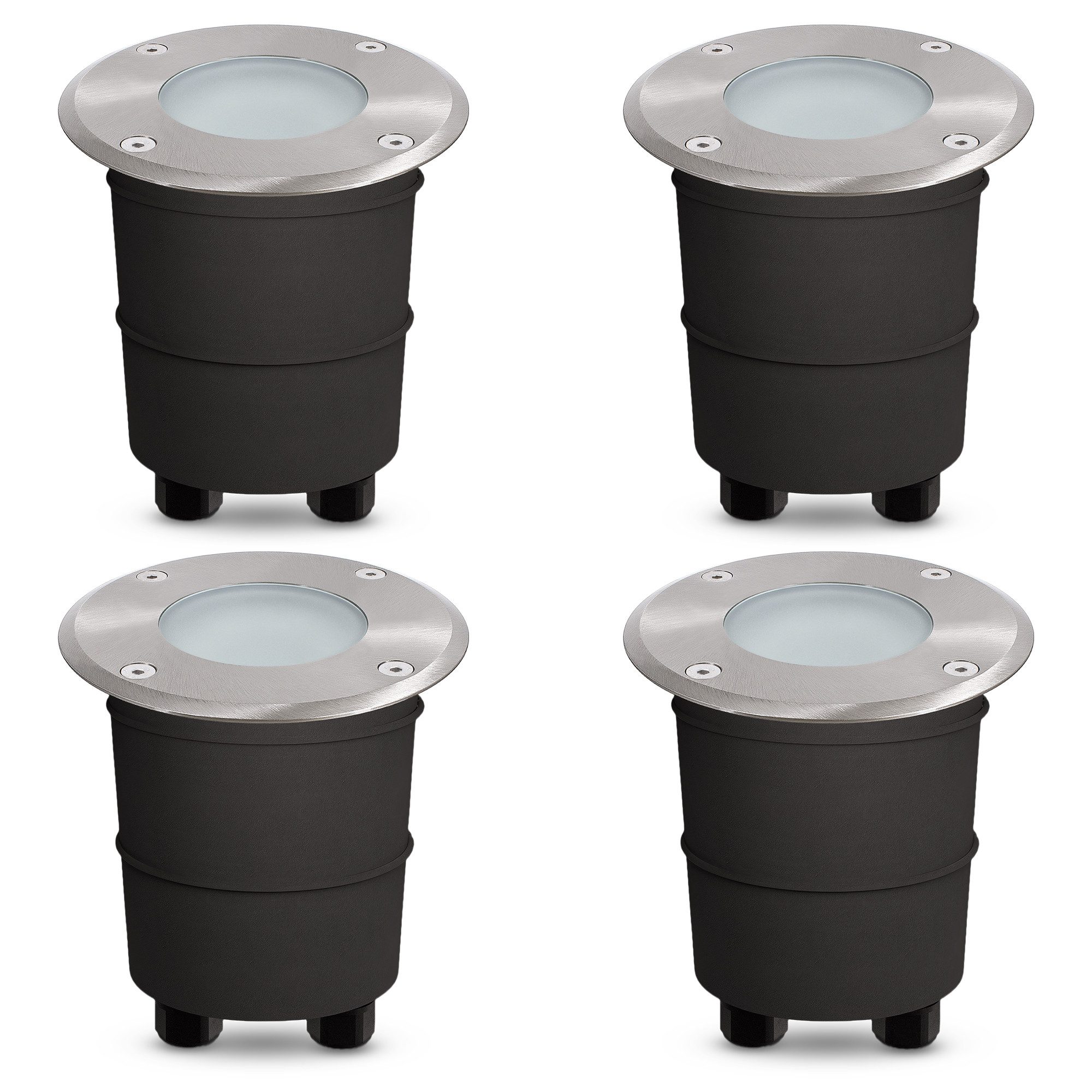 SSC-LUXon LED Gartenstrahler Bodeneinbaustrahler MARNE in rund IP67 GU10 230V mit Ersatzglas