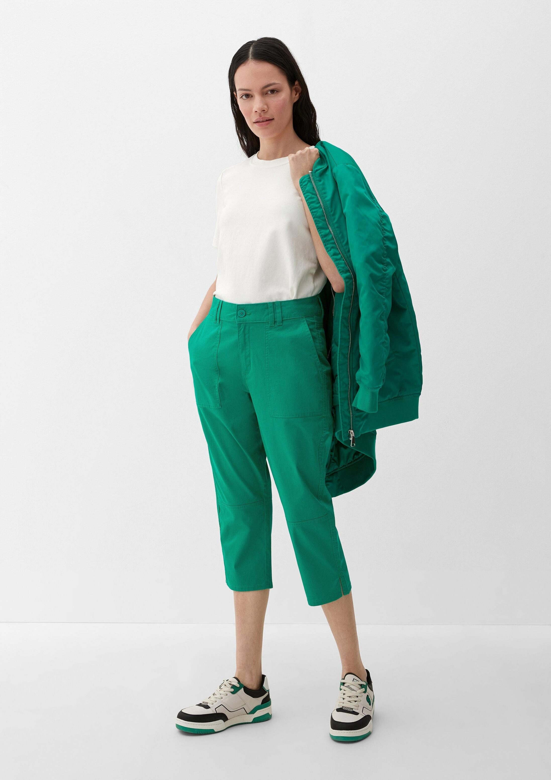 s.Oliver Caprihose Hose Relaxed: Caprihose doppelten Gürtelschlaufen