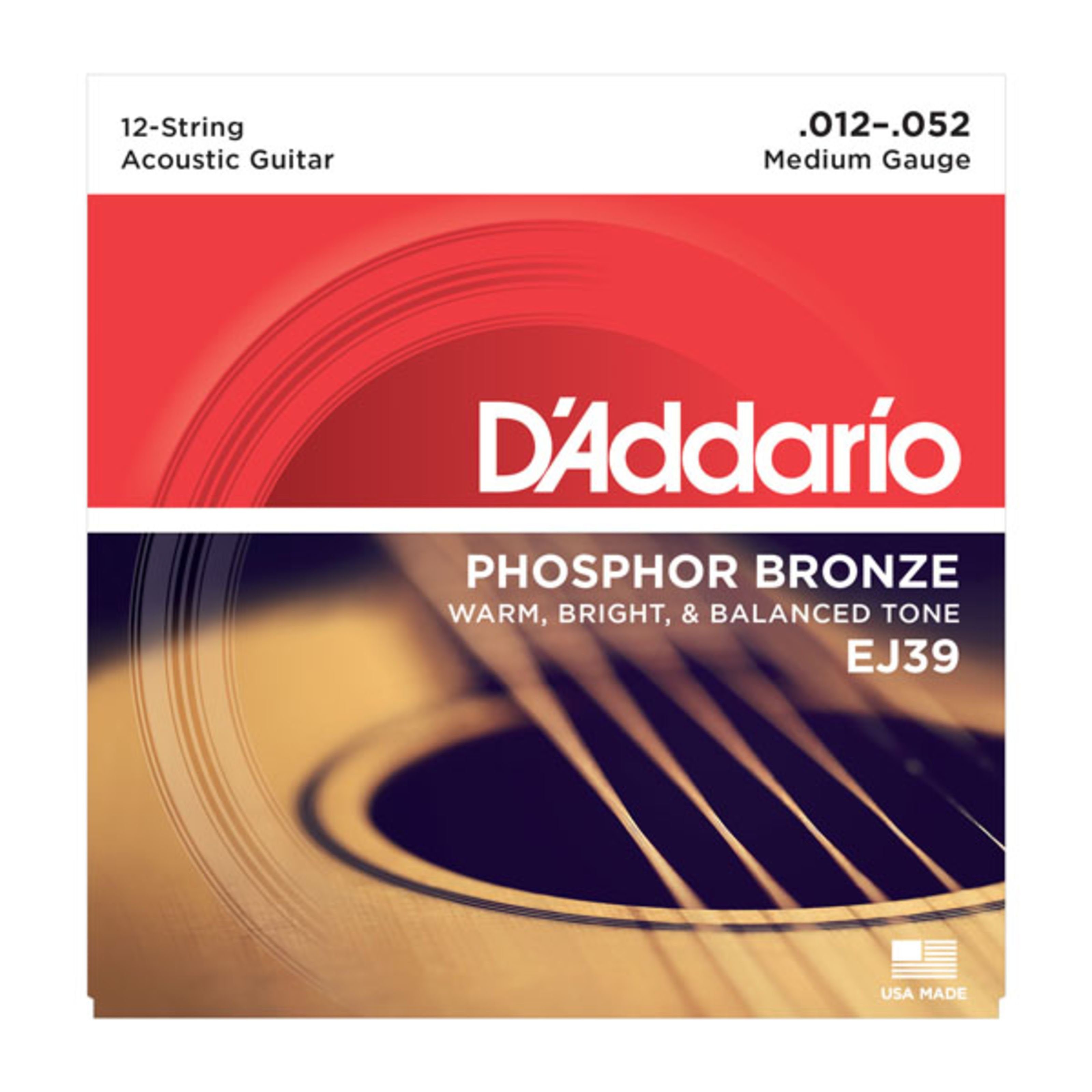 Daddario Saiten, (A-Git.Saiten 12-52 12-String EJ39 Phosphor Bronze), A-Git.Saiten 12-52 12-String EJ39 Phosphor Bronze -