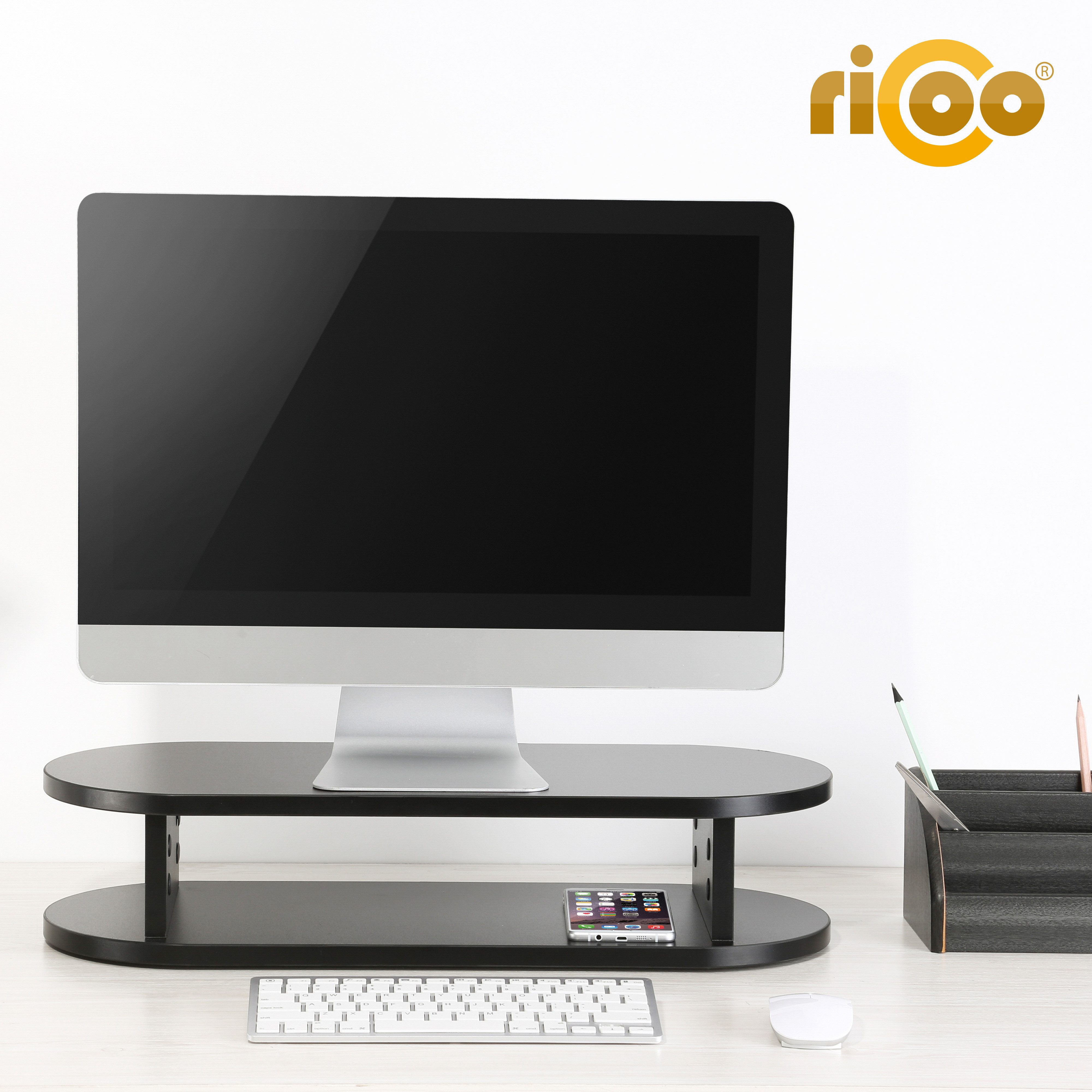 RICOO Schreibtischaufsatz FS0116, (1-St), Monitorständer Schreibtisch Monitorerhöhung Bildschirm Tisch Aufsatz