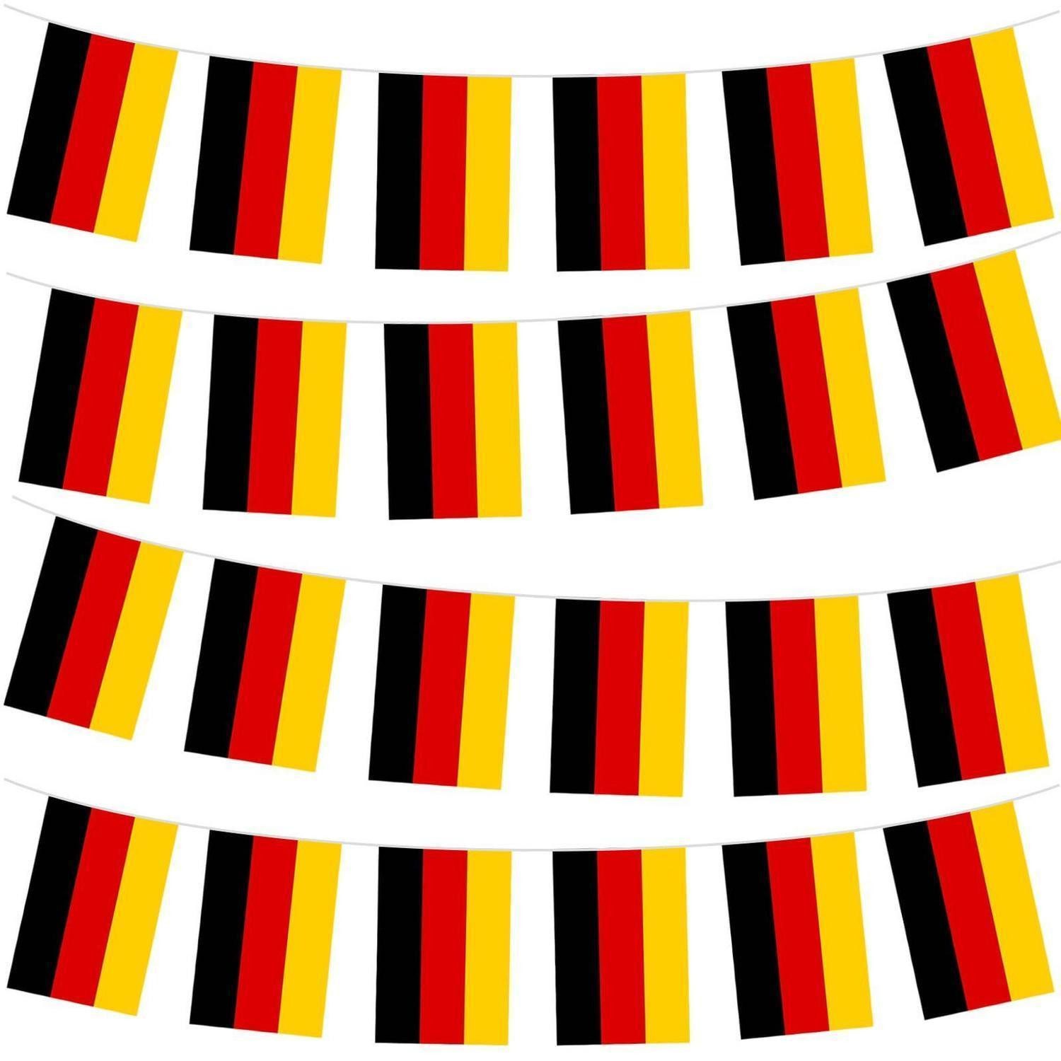 LuxusKollektion Flagge Girlande 10m 30 Flaggen Deutschland EM Deko