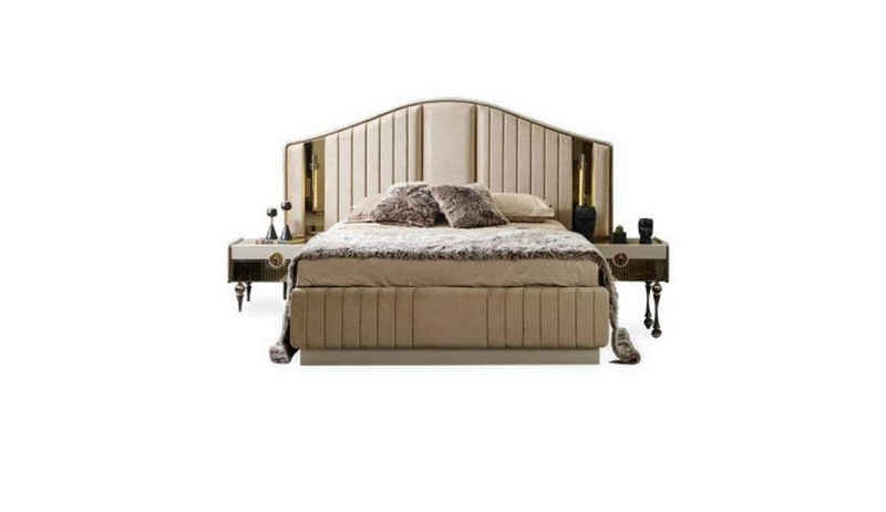 JVmoebel Bett Luxus Bett Italienische Stil Design Möbel Schlafzimmer Betten Doppel (1-tlg., 1x nur Bett ohne Nachttische), Made in Europa