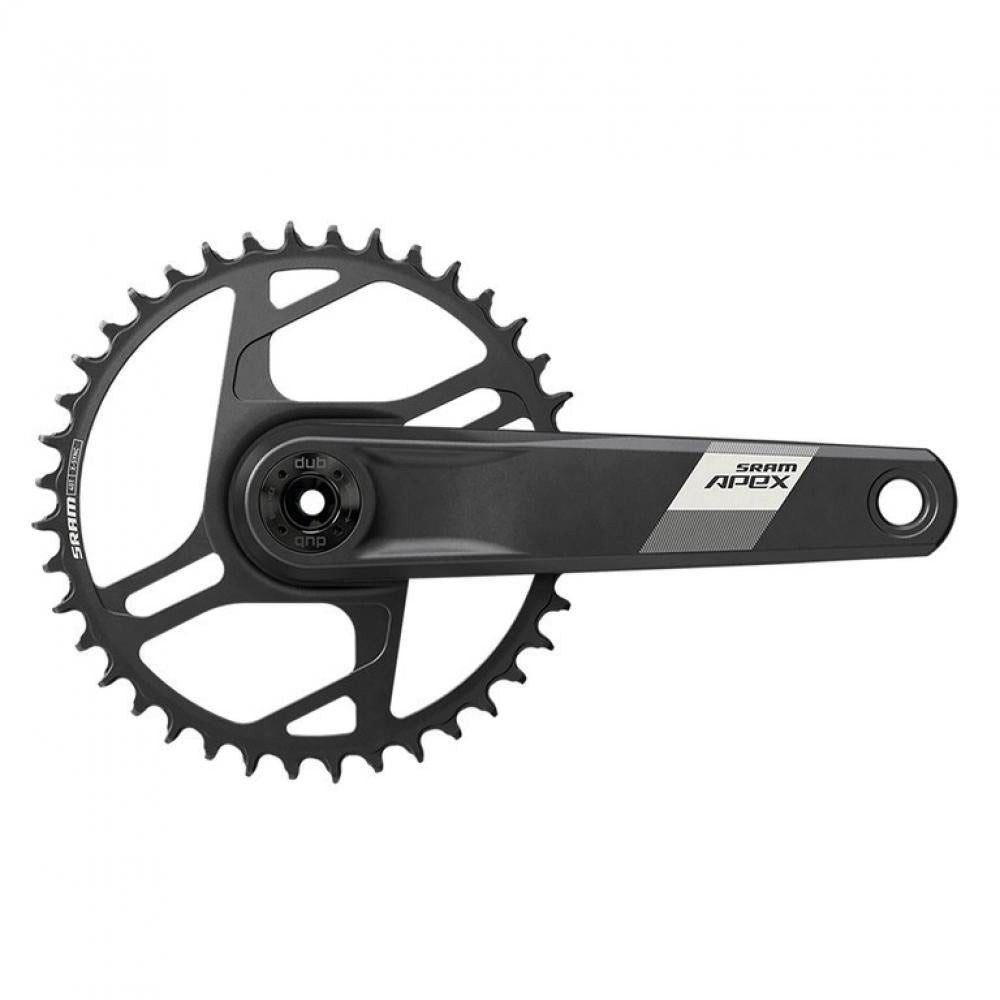 SRAM Fahrradkurbel KRG SRAM Apex 1 D1 DUB wd 83A AI 172,5 42 Z,12-f., sw, alu, DM, o.DUB-