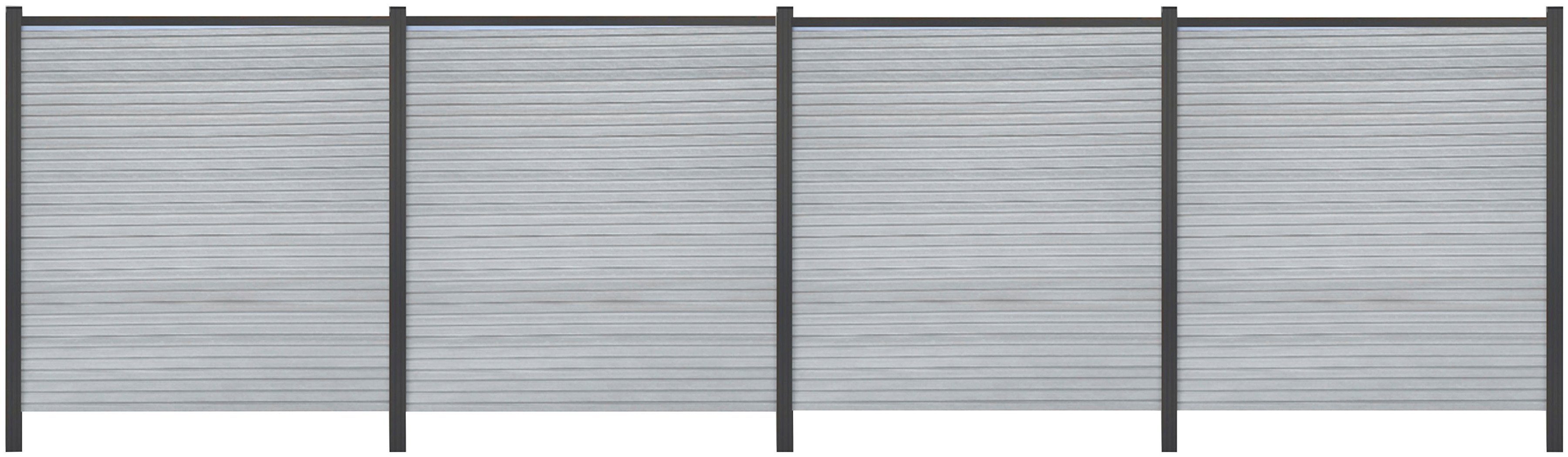 Tetzner & Jentzsch Sichtschutzelement WARREN 2, (Set), pflegeleicht, coextrudierte Oberfläche, Design-Oberfläche