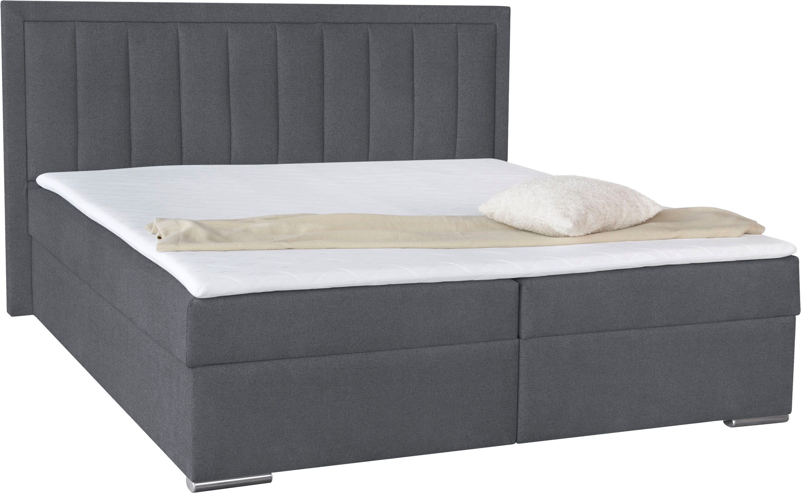 COLLECTION AB Boxbett ATHENA inkl. Bettkasten, erhältlich in der Breite 180cm, erhältlich in verschiedenen Härtegraden, inkl. Topper