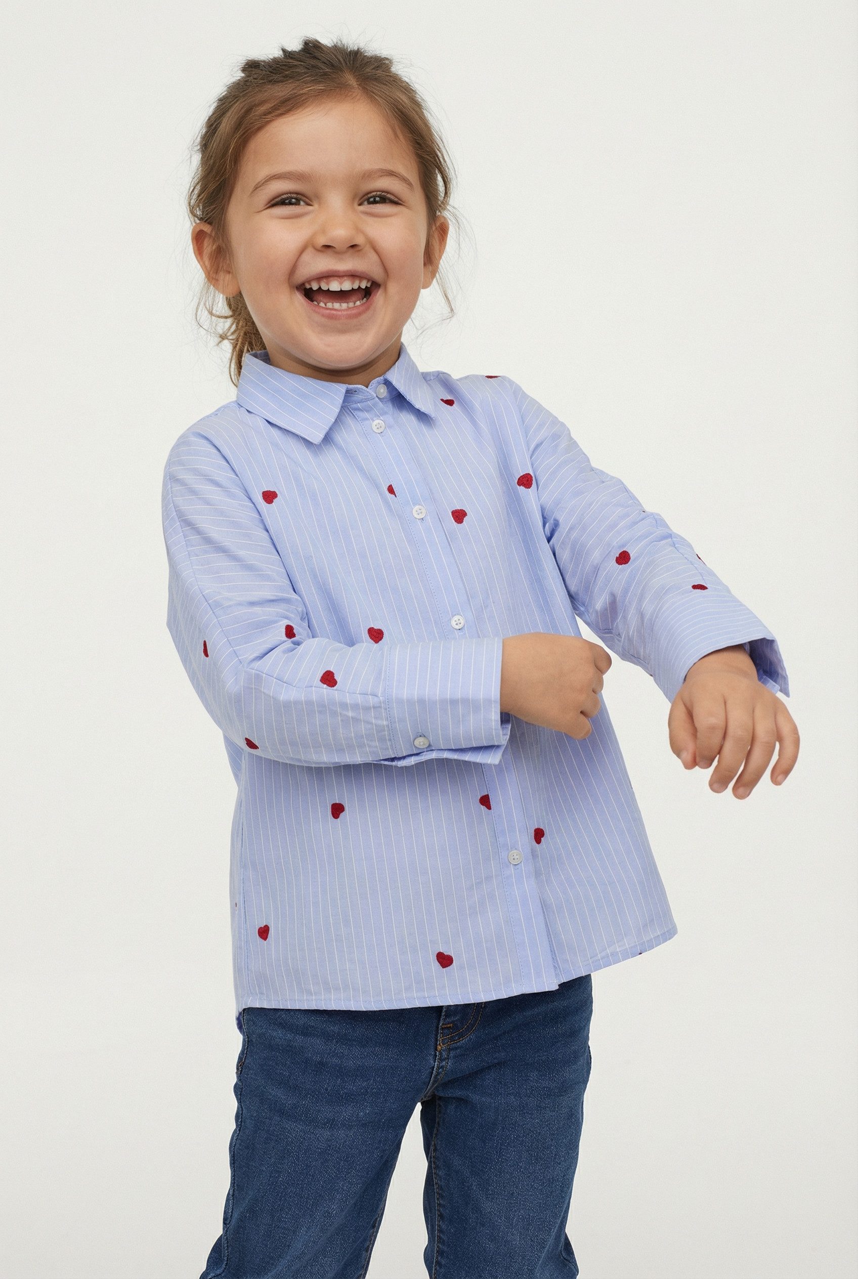 KIDS ONLY Hemdbluse KOGNEW LINAGRACE LS ST.EMB SHRT WVN NOOS