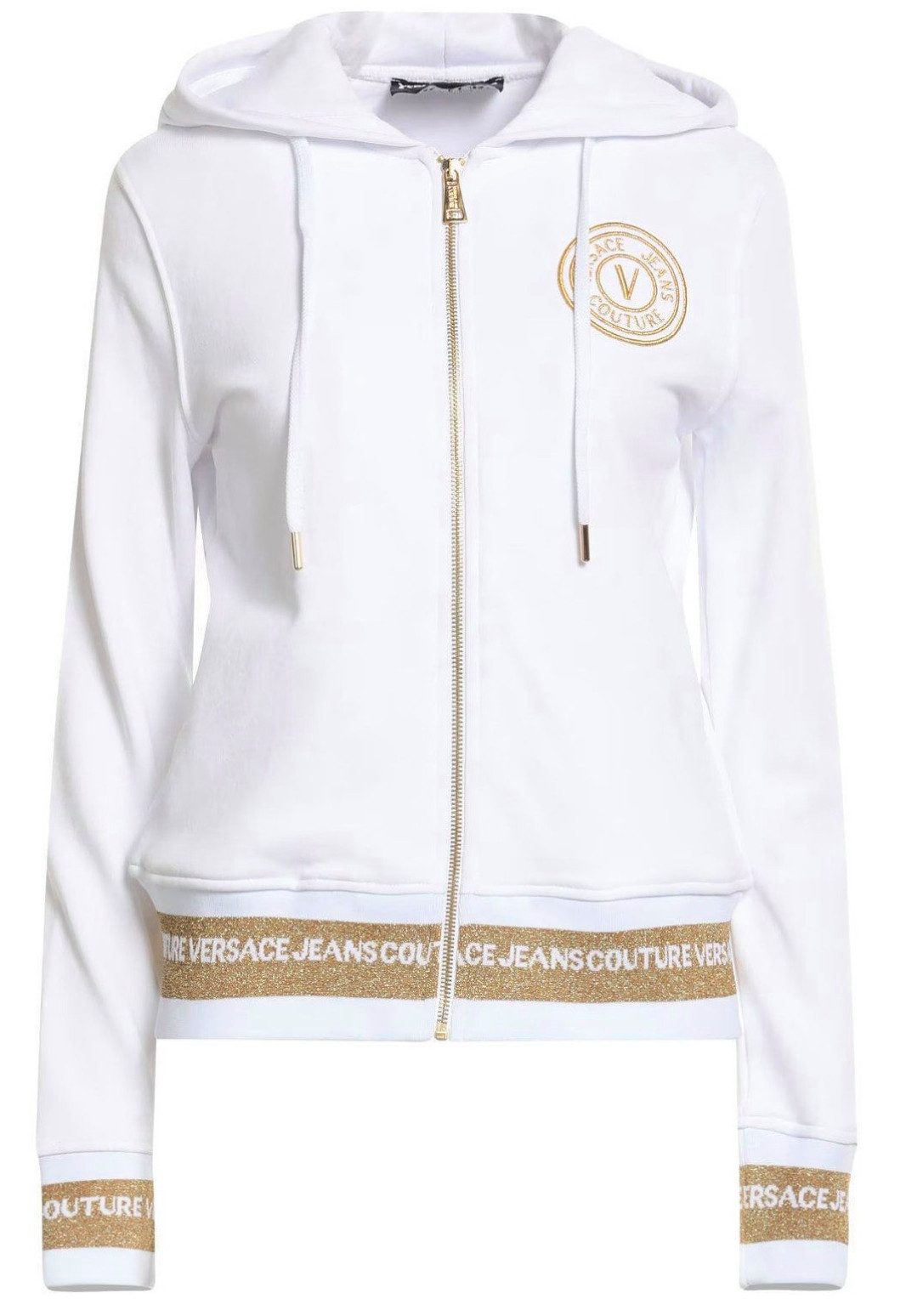 Versace Jeans Couture Kapuzensweatjacke V-Emblem Hooded Jacke V-Emblem Luxury Kollektion