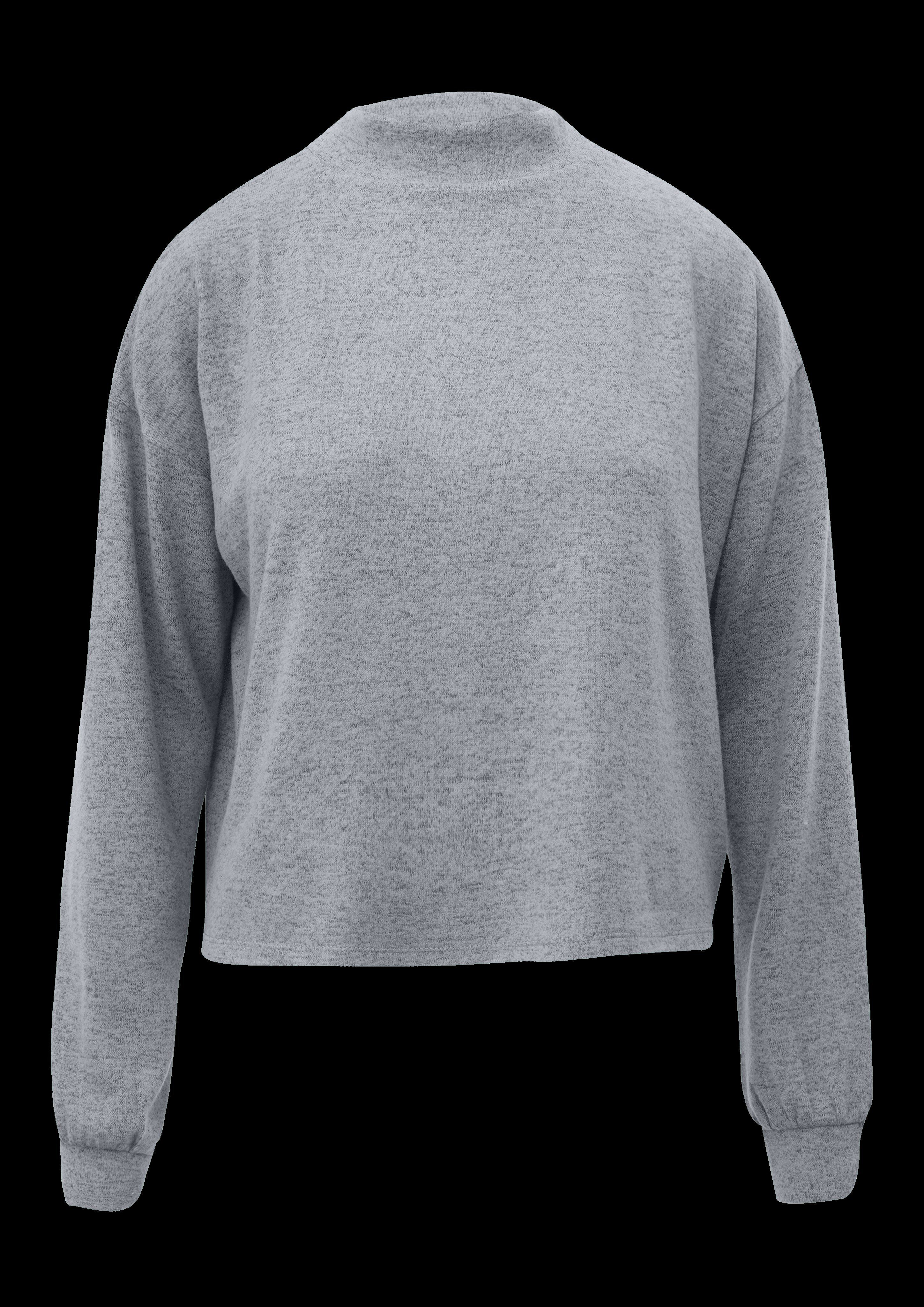 QS Longsleeve aus grey/black Viskosestretch