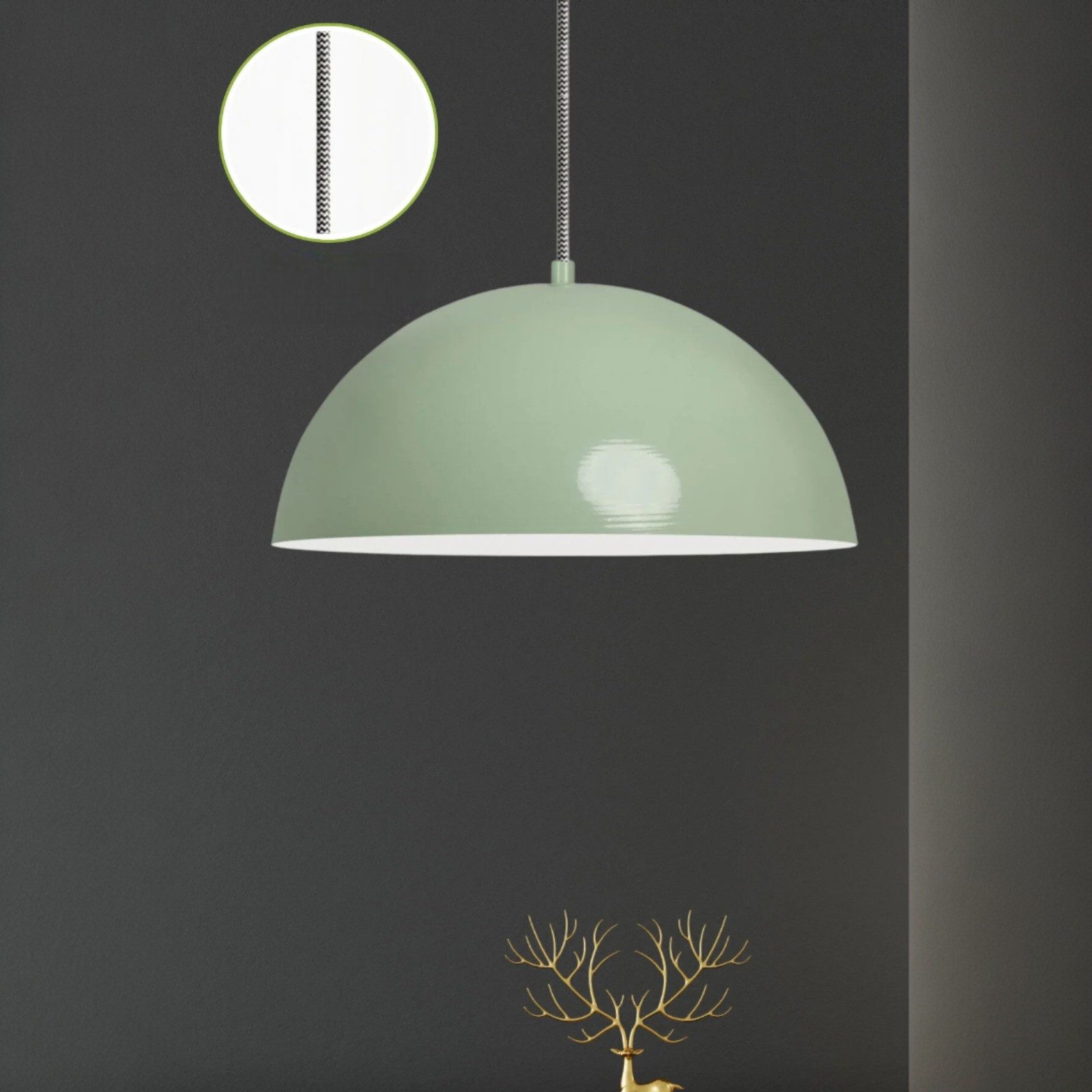 Bamyum Pendelleuchte Lipeo Eisenkabel Metall Modern Pendelleuchte, ohne Leuchtmittel