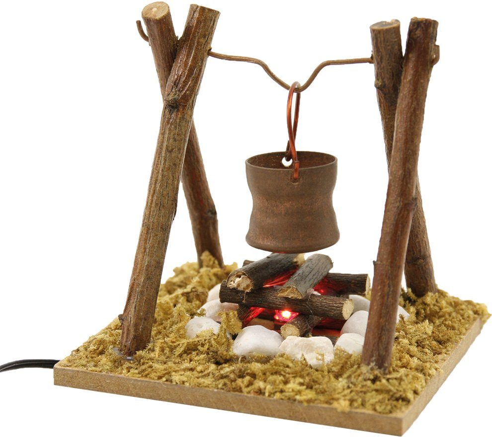 FADEDA Krippen-Zubehör FADEDA Feuerstelle mit Kupferkübel, LED, Höhe in cm: günstig online kaufen