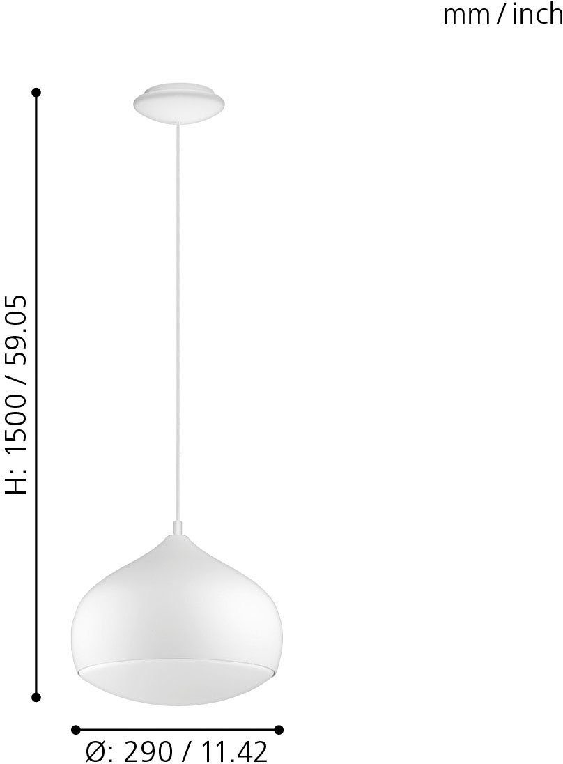 EGLO Pendelleuchte COMBA-C, Bluetooth, Dimmfunktion, Farbwechsel, LED fest integriert, Neutralweiß, Kaltweiß, Warmweiß, Tageslichtweiß, Hängeleuchte, EGLO CONNECT, Steuerung über APP + Fernbedienung